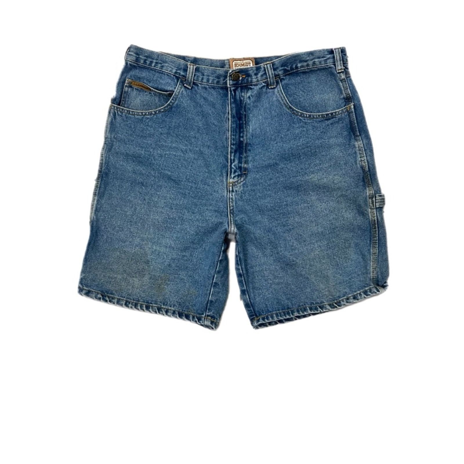 SCHMIDT Vintage Schmidt Workwear Carpenter Denim Jean shorts Size US 38 / EU 54 - 1 Thumbnail