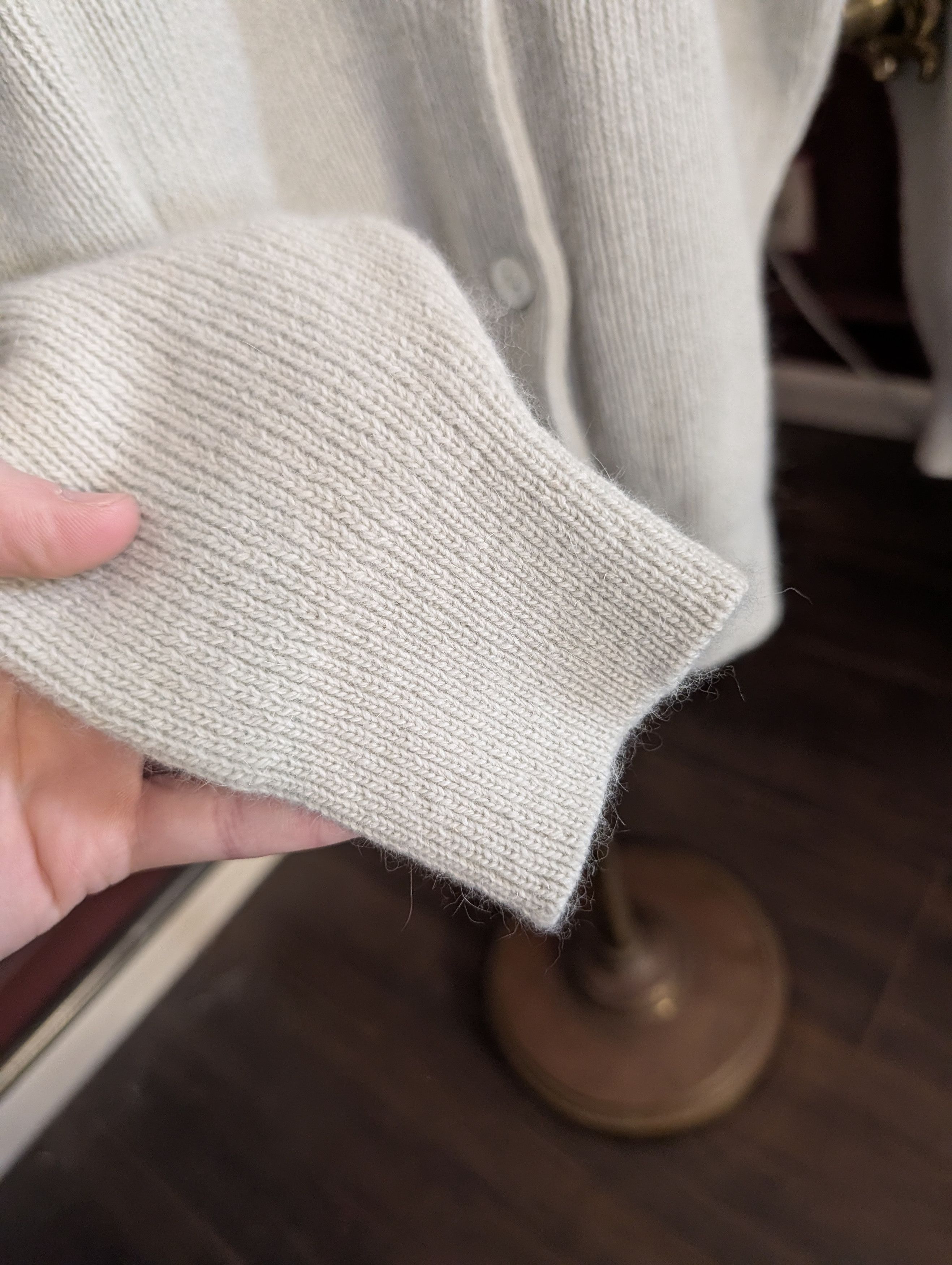 Les Copains VTG angora wool knit lt. Green cardigan sweater 2/M Size M / US 6-8 / IT 42-44 - 4 Thumbnail