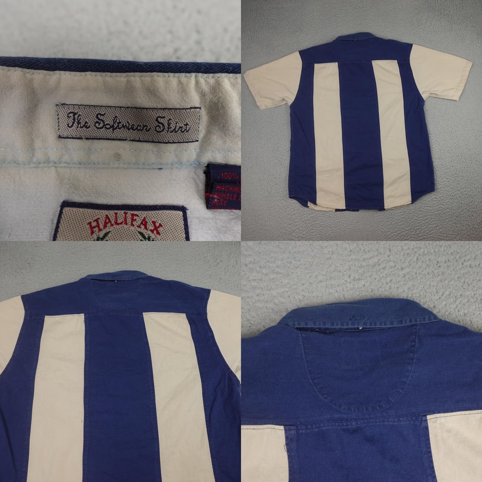 Vintage VINTAGE Halifax Outfitters Shirt Mens XL Blue Striped Button Short Sleeve 90s Size US XL / EU 56 / 4 - 8 Thumbnail
