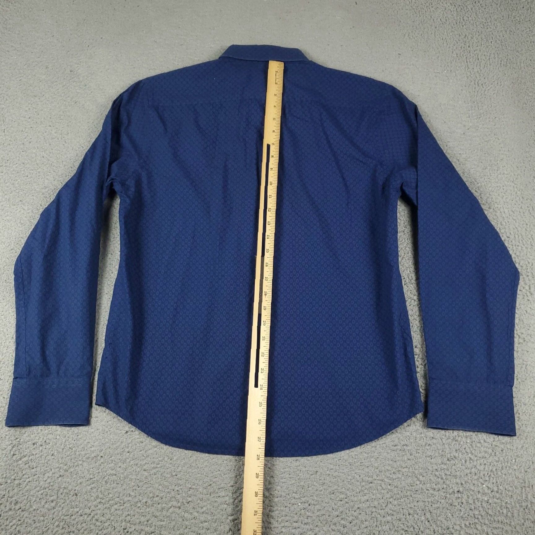 UNTUCKit UNTUCKit Blue Geometric Button-Up Shirt Men's Medium Long Sleeve Slim Fit Size US M / EU 48-50 / 2 - 3 Thumbnail