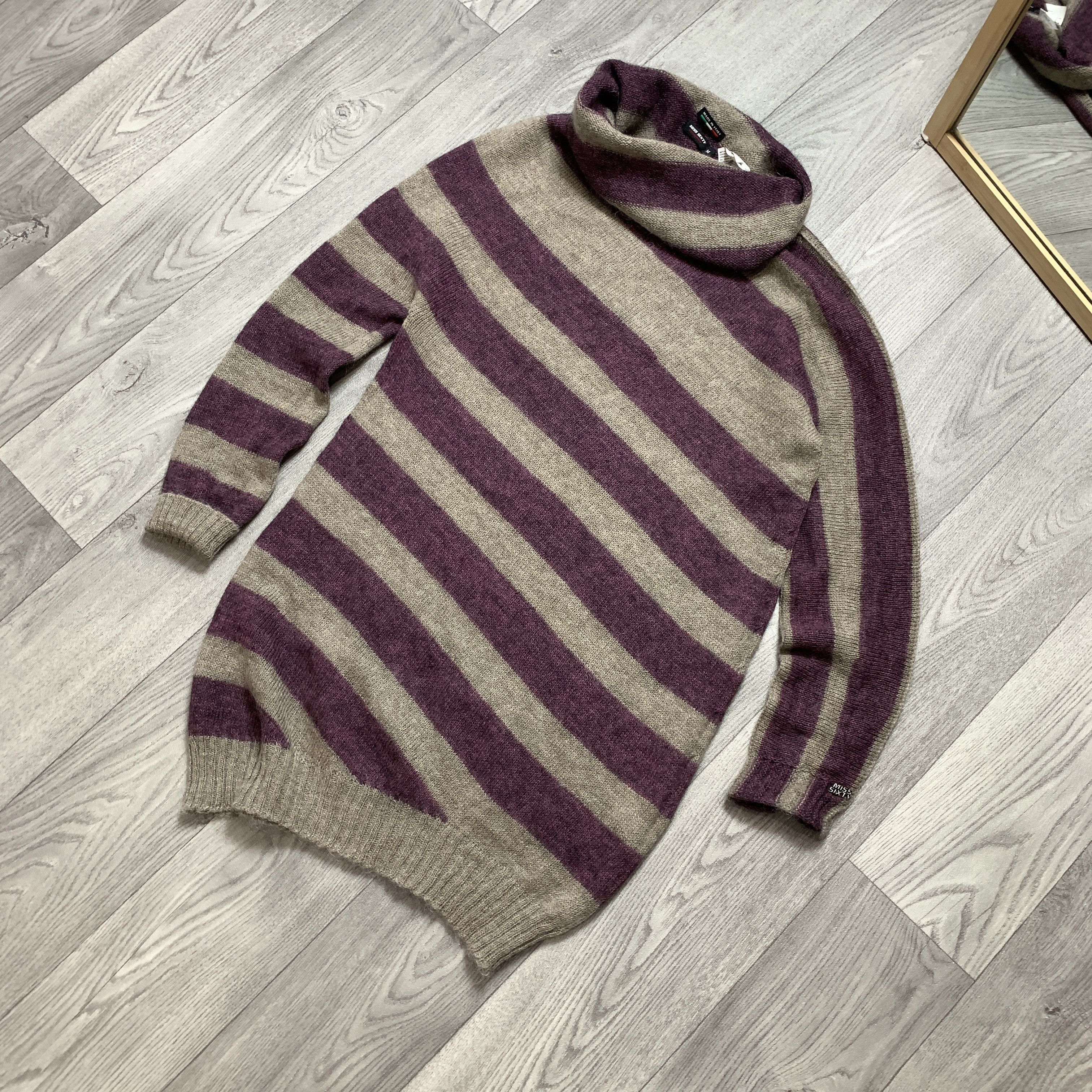 Miss Sixty Vintage Miss Sixty Y2K Knitted Midi Dress Striped Sweater Size M / US 6-8 / IT 42-44 - 3 Thumbnail