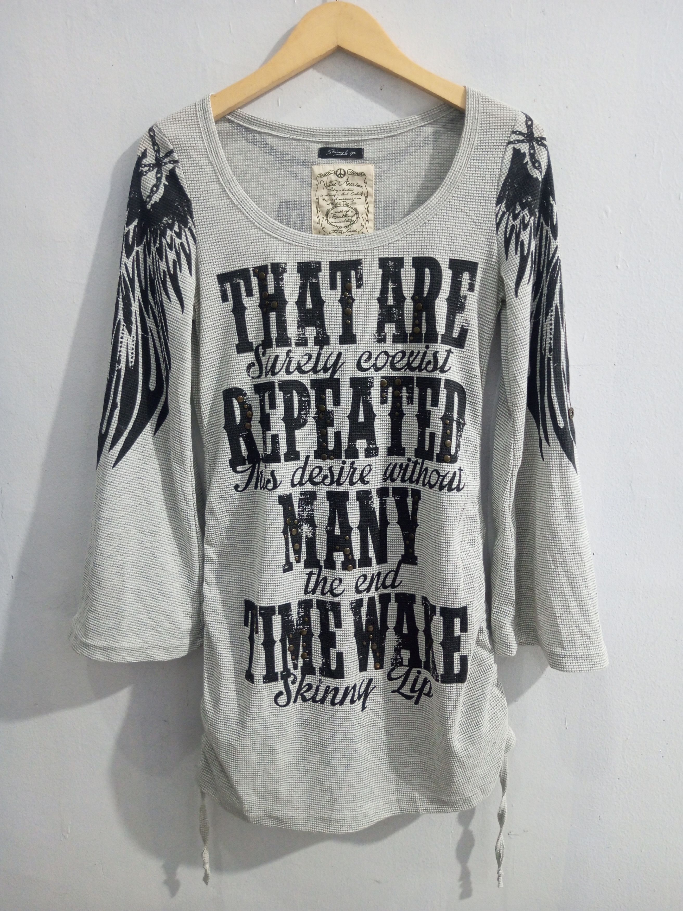 Japanese Brand Vintage native american poem studded long sleeve t shirt Size US S / EU 44-46 / 1 - 1 Thumbnail