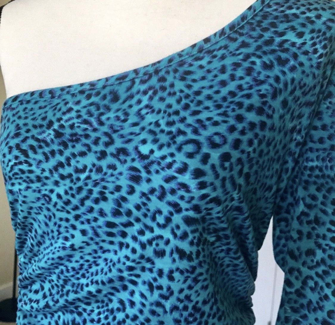 Other URBAN ROSE ONE SLEEVE LEOPARD ANIMAL PRINT TUNIC TOP Size L / US 10 / IT 46 - 7 Thumbnail