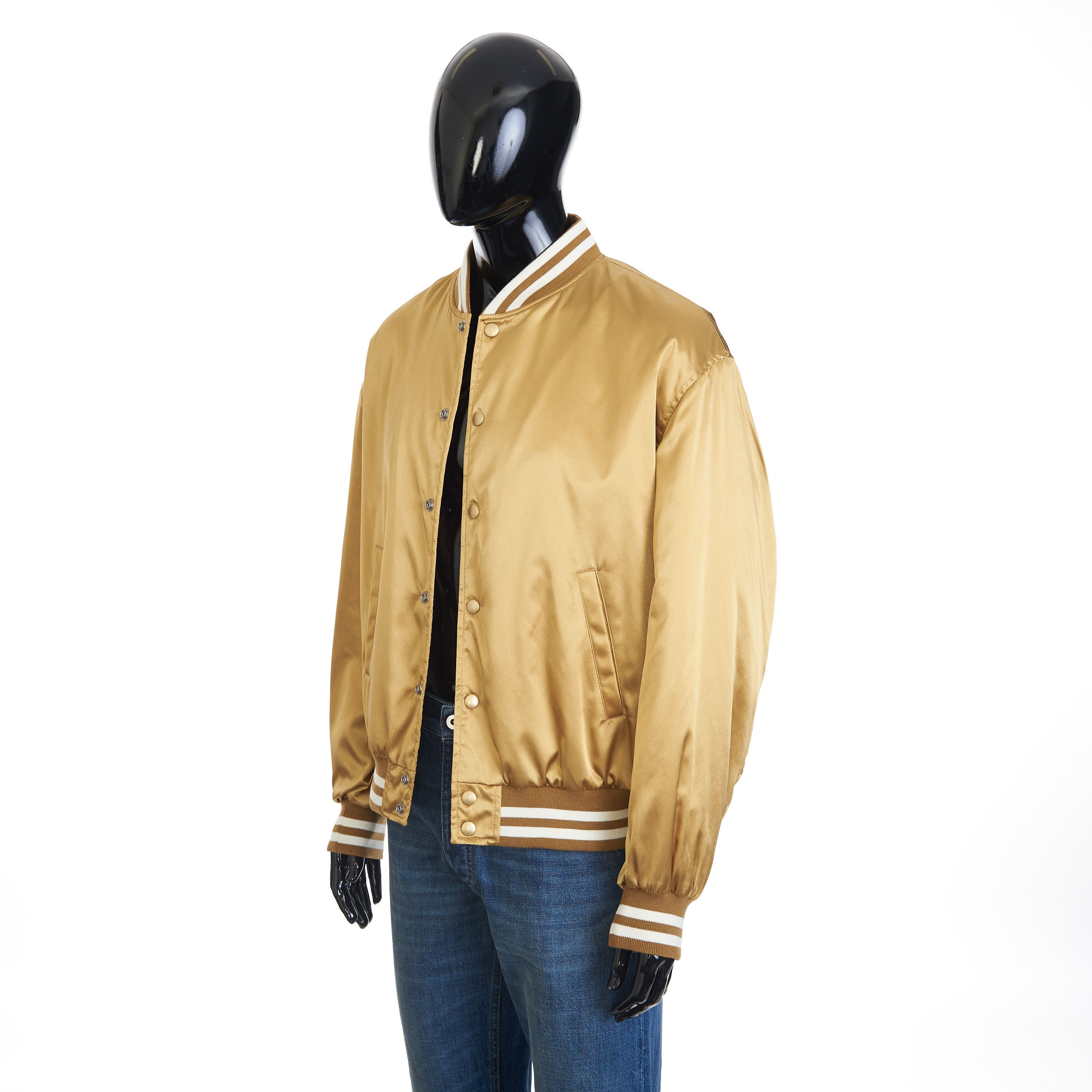 Celine Embroidered Tiger Teddy Jacket In Gold Satin-finish Nylon Size US M / EU 48-50 / 2 - 2 Thumbnail