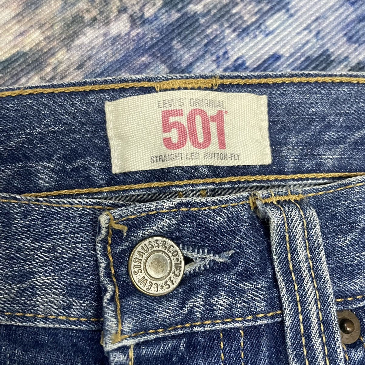 Levi's Levis 501 Distressed Faded Straight Jeans Button Fly Size US 32 / EU 48 - 6 Thumbnail