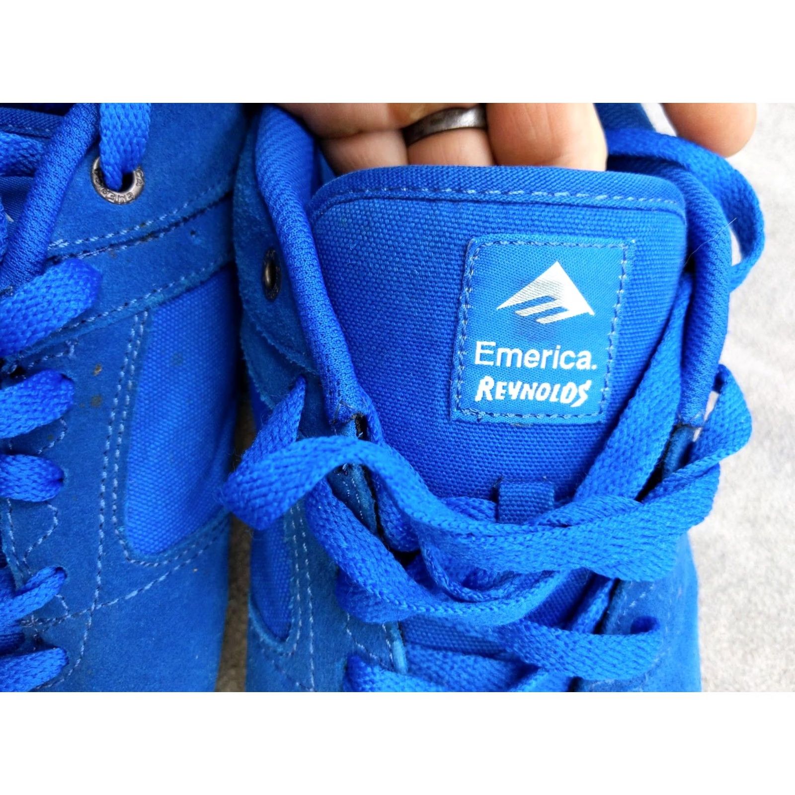 Emerica Emerica The Reynolds Low Vulc Shoes Mens 13 Blue Suede Skate Sneakers Low Top Size US L / EU 52-54 / 3 - 7 Thumbnail