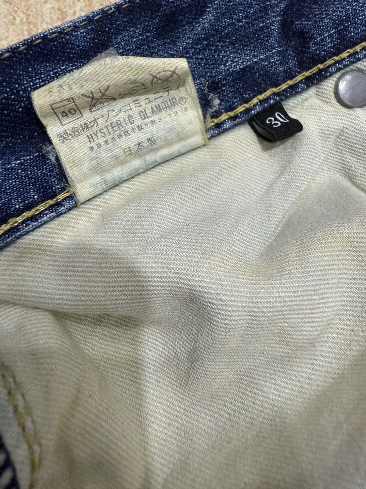 Hysteric Glamour HYSTERIC GLAMOUR DISTRESSED STYLE JEANS Size US 30 / EU 46 - 12 Thumbnail