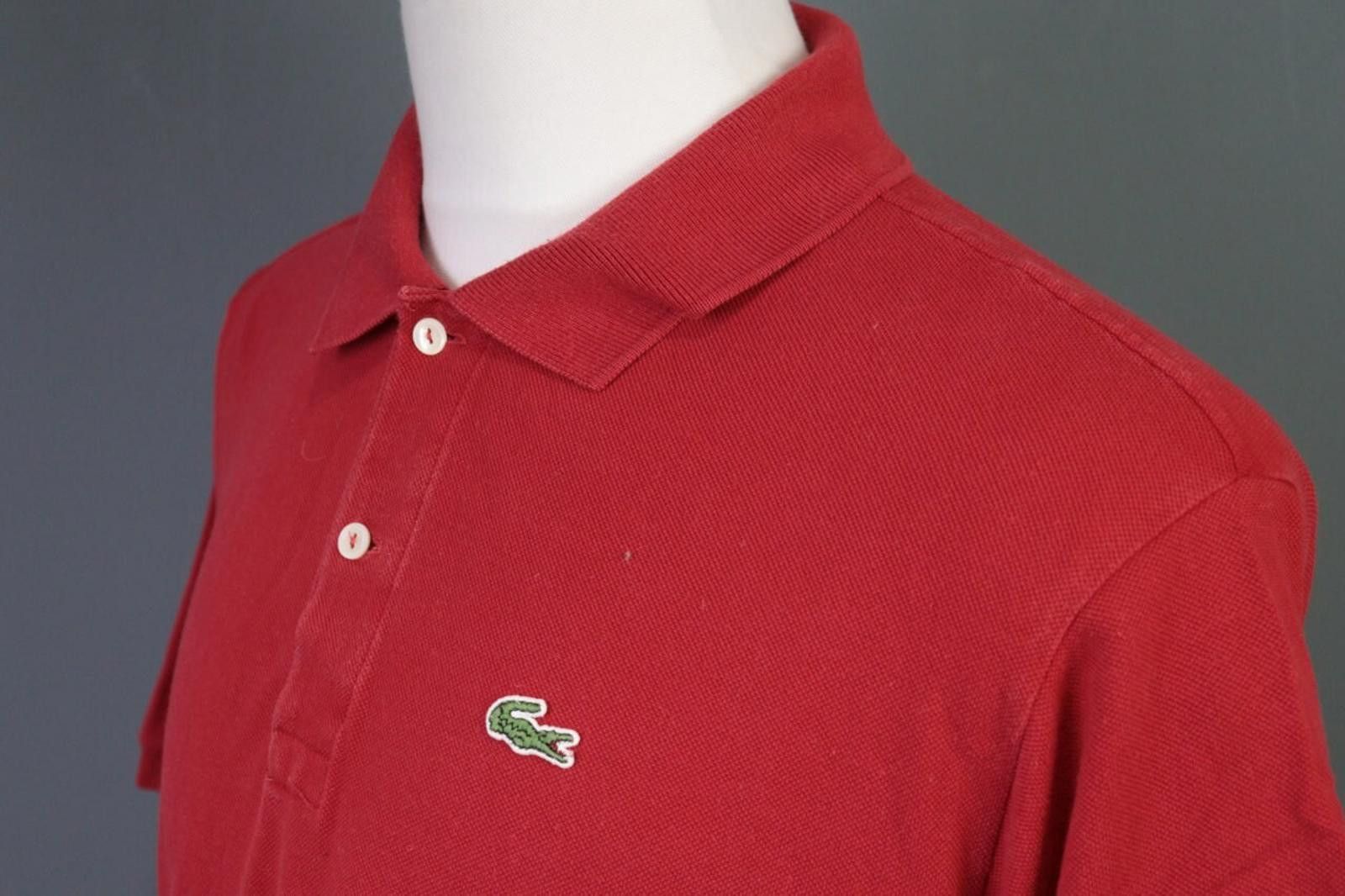 Lacoste Lacoste Red Short Sleeve Polo Shirt Size 6 / XL Size US M / EU 48-50 / 2 - 7 Thumbnail