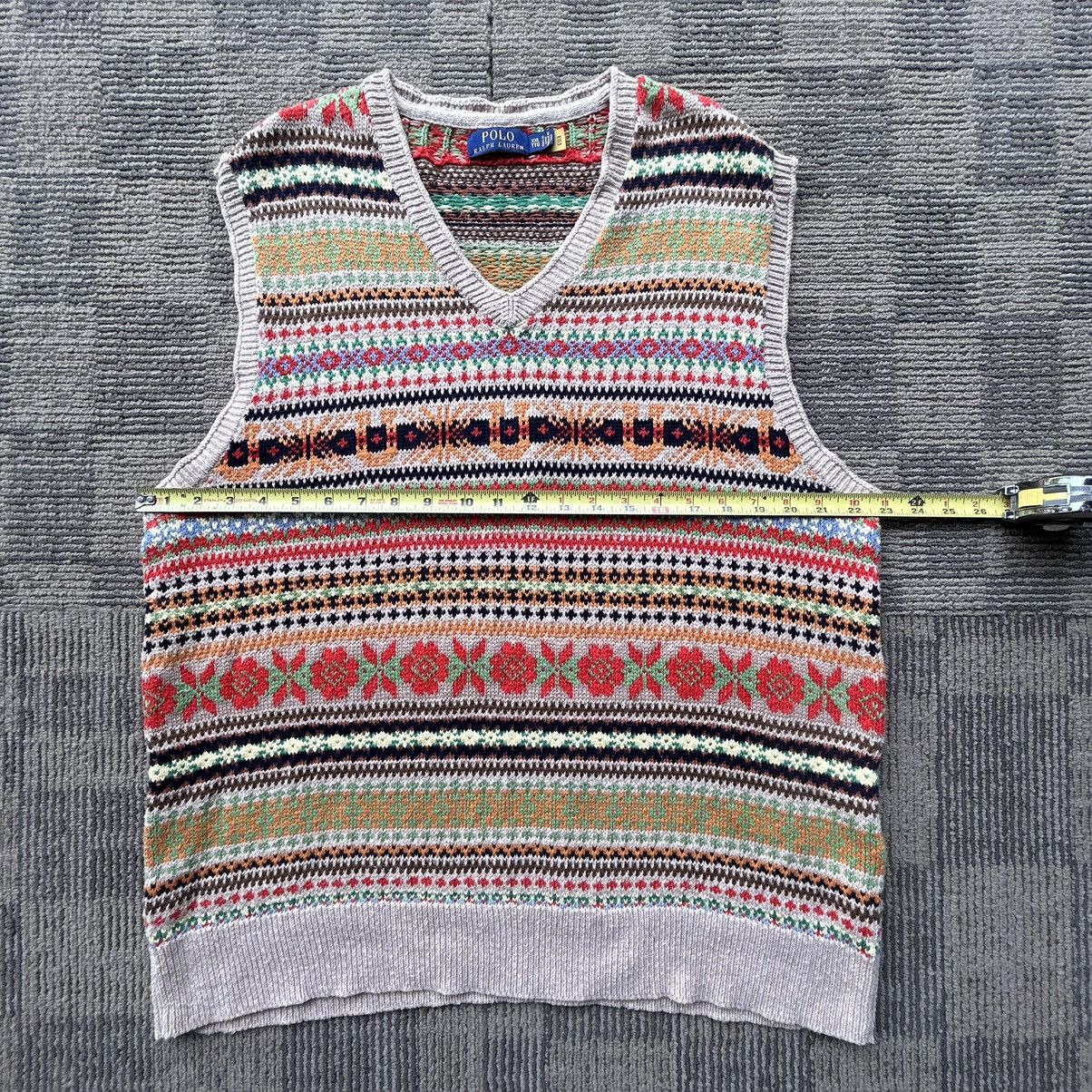 Polo Ralph Lauren Polo Ralph Lauren FAIR ISLE Cotton Cashmere Sweater Vest Size US XXL / EU 58 / 5 - 4 Thumbnail