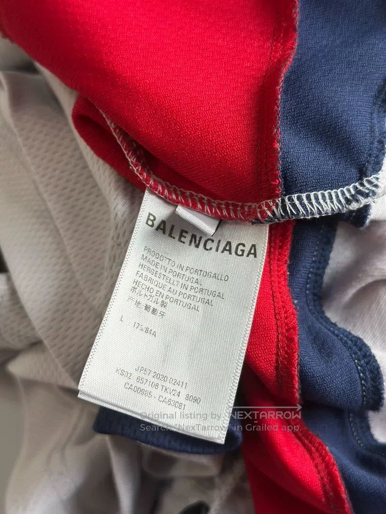 Balenciaga Balenciaga size L Red and White Colorblocked Hockey Mesh S Size US 27 - 4 Thumbnail