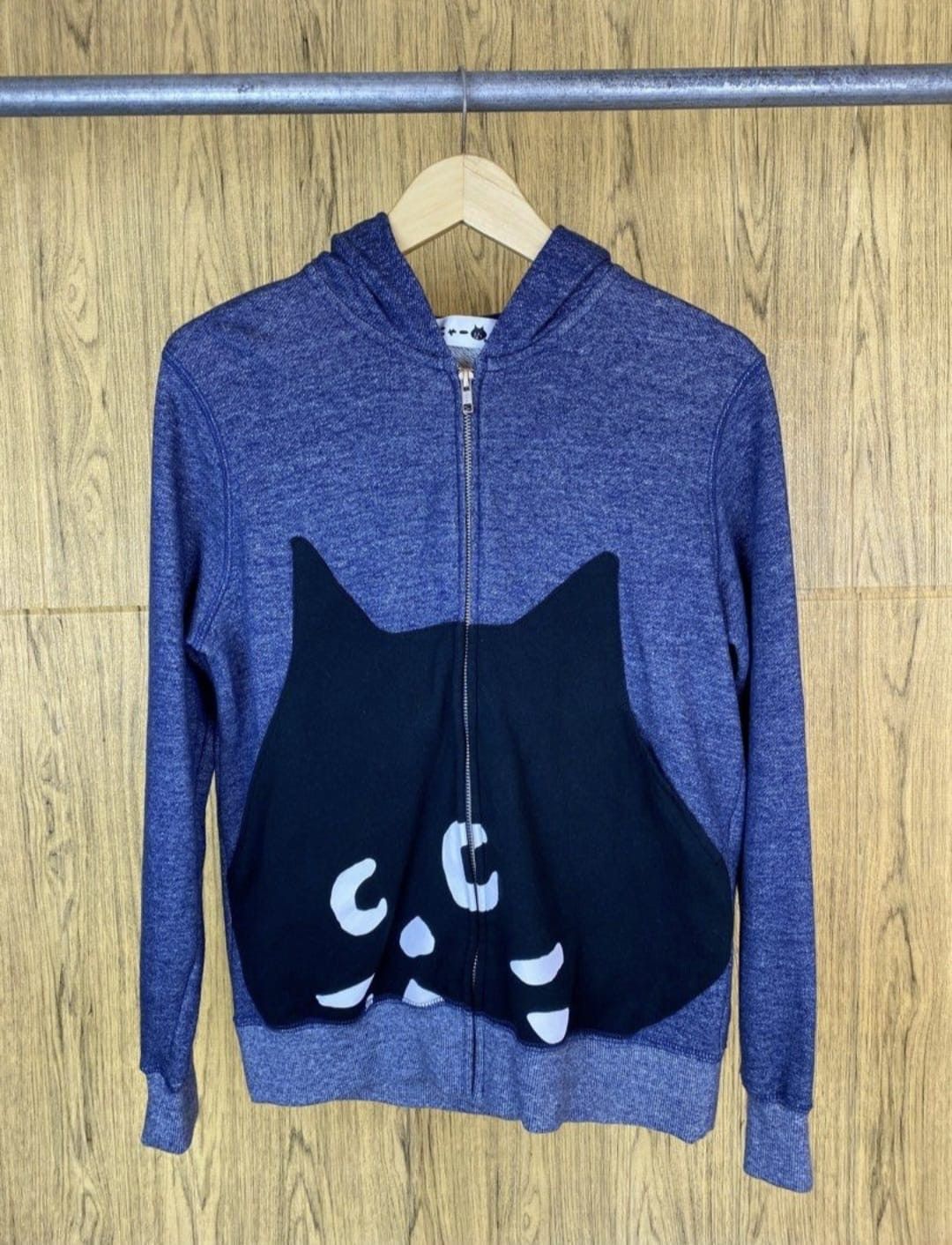 Issey Miyake × Japanese Brand × Ne-Net Ne-net Issey Miyake Big Cat Zip Hoodie Size US M / EU 48-50 / 2 - 2 Thumbnail