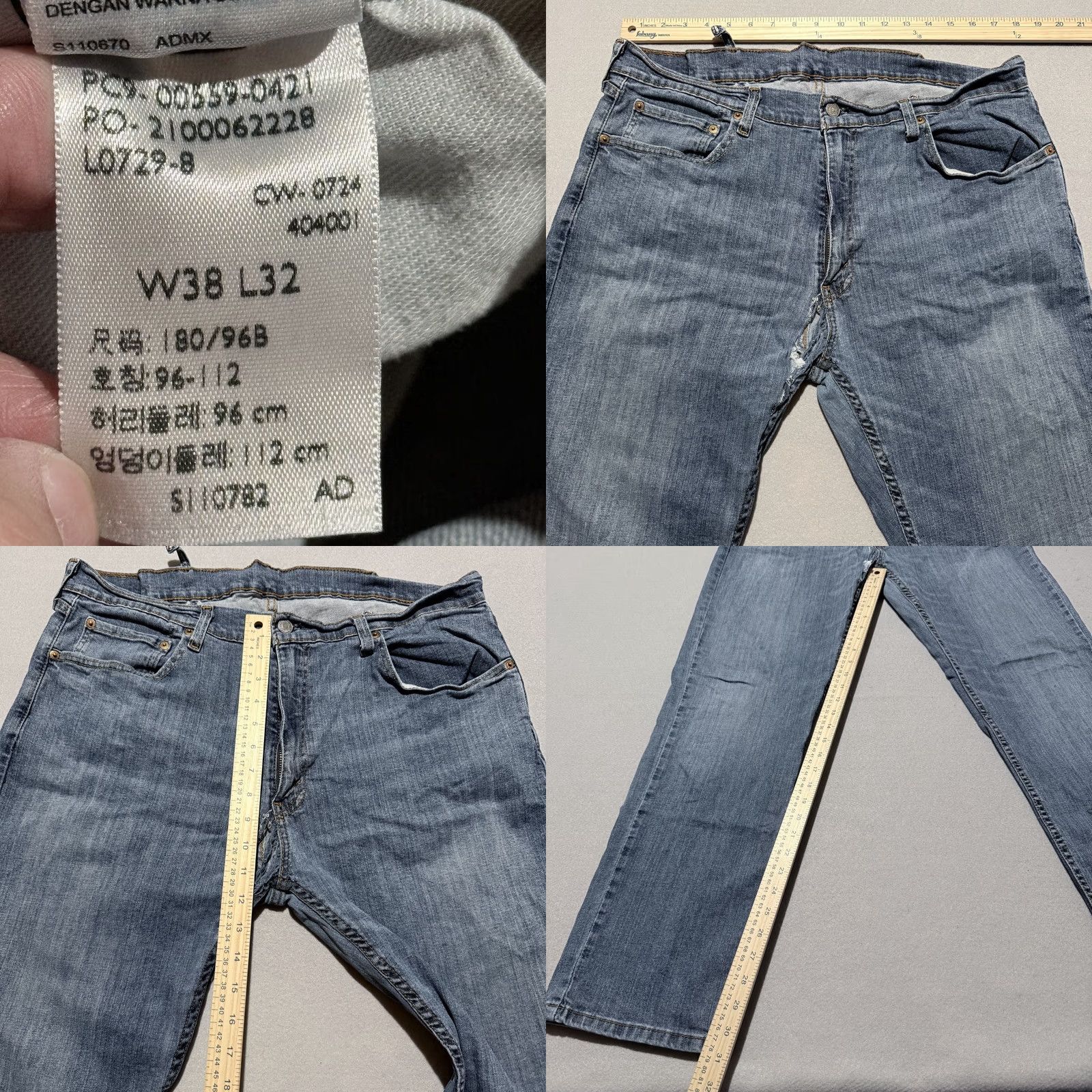 Levi's Levi's 559 Jeans Mens 38x32 Blue Denim Mid Rise Classic Straight Zip Fly - Flaws Jeans Mens Blue 559 38x32 Mid Rise Straight Zip Fly Flaws Size US 38 / EU 54 - 9 Thumbnail
