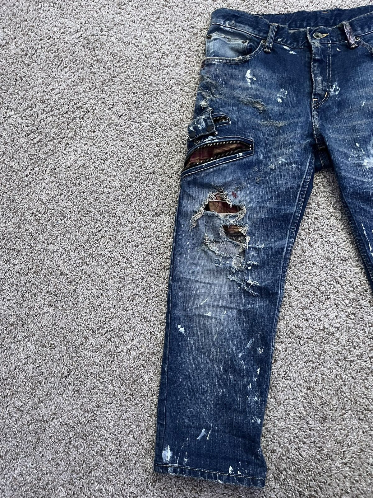 If Six Was Nine LGB Wolf painter denim crop - mudmax ifsixwasnine Size US 30 / EU 46 - 3 Thumbnail