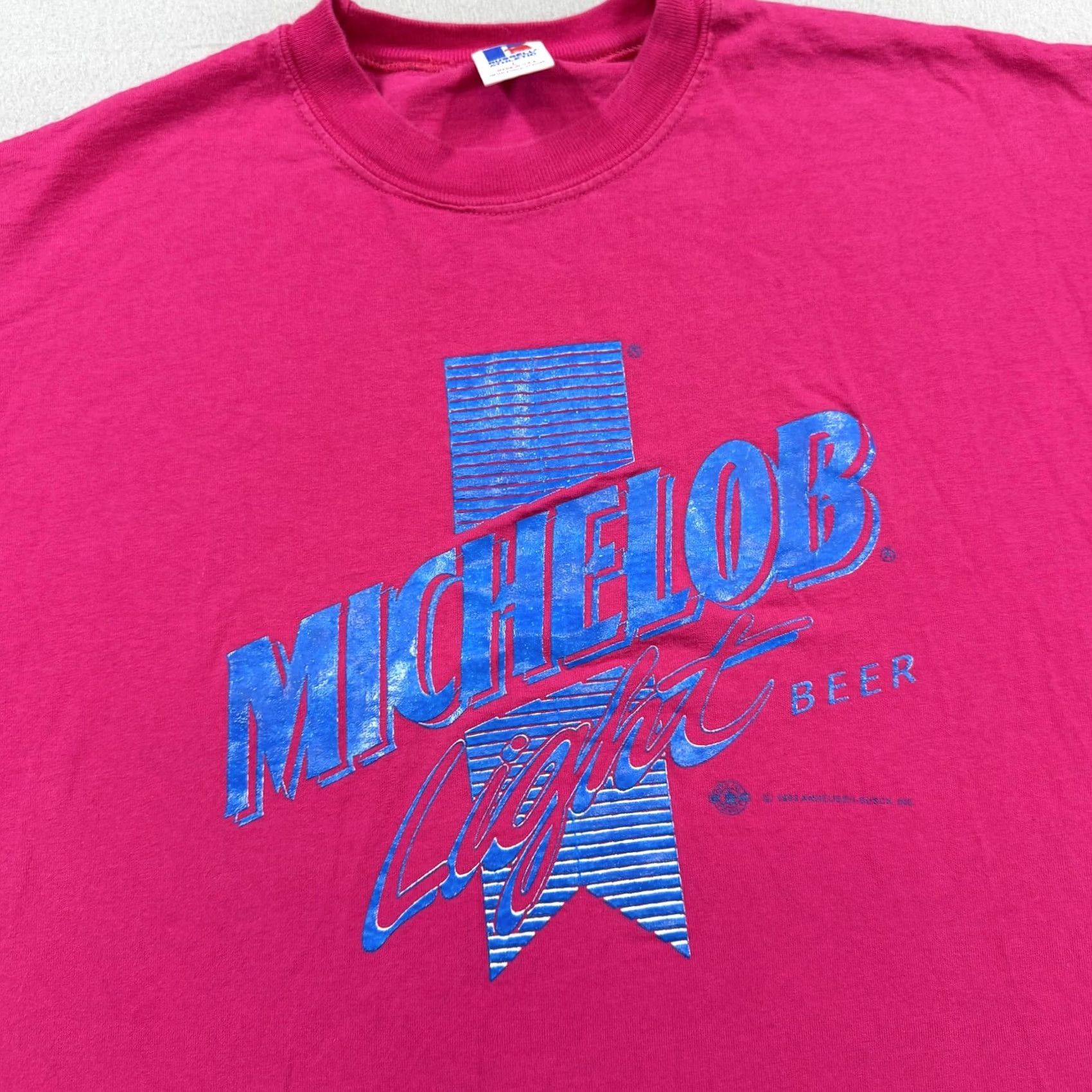 Russell Athletic Vintage Michelob Light Shirt Mens L Pink Russell Graphic Tee 90s Beer USA Size US L / EU 52-54 / 3 - 2 Thumbnail