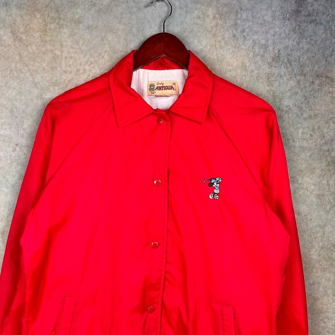 Disney × Vintage Vintage 80s Disney Minnie Mouse Golf Jacket Sz 36 Red Size L / US 10 / IT 46 - 2 Thumbnail