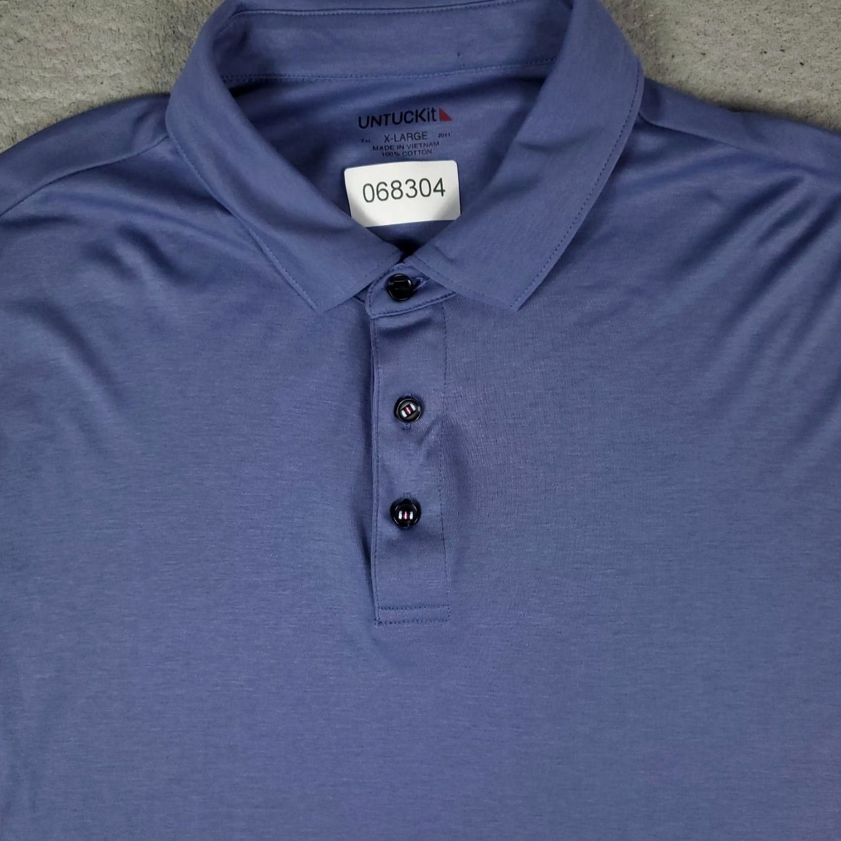UNTUCKit UNTUCKit Polo Shirt Mens XL Blue Casual Long Sleeve Adult Size US XL / EU 56 / 4 - 2 Thumbnail