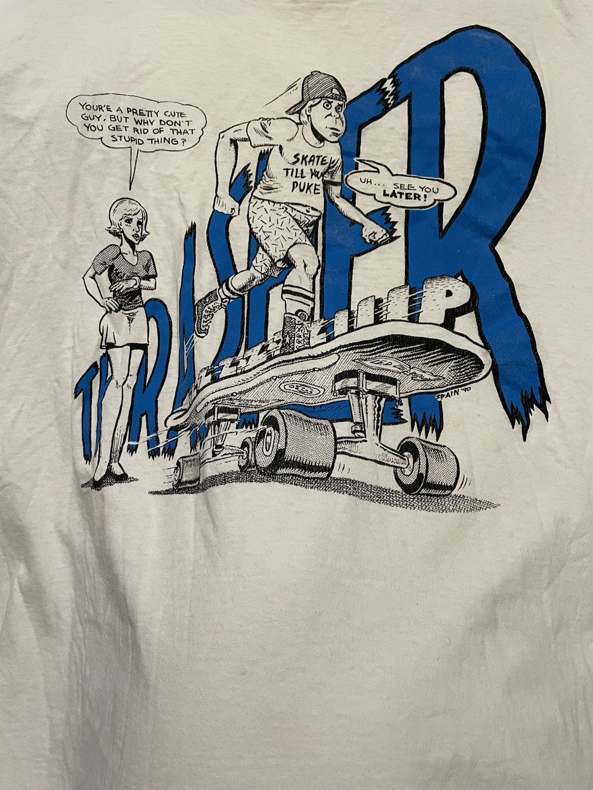 Thrasher Vintage 90s Rare SKATER Tee / Thrasher Spain Sz M Size US M / EU 48-50 / 2 - 4 Thumbnail