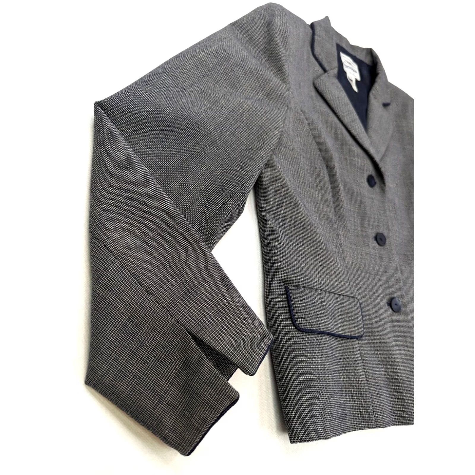 Pendleton VINTAGE Pendleton Savvy Stretch Wool Blazer Jacket Women 12 Check 3 Button Sport Coat Size XL / US 12-14 / IT 48-50 - 6 Thumbnail