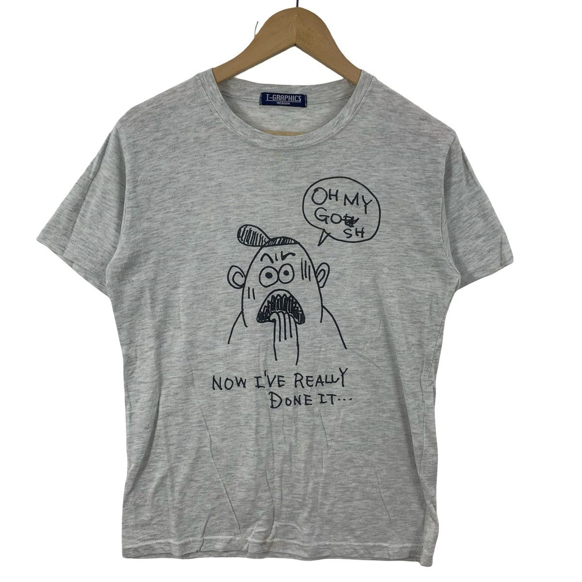 Other FUNNY GRAPHIC CARTOON Face Oh My God Sh Quote Casual Size M / US 6-8 / IT 42-44 - 5 Thumbnail