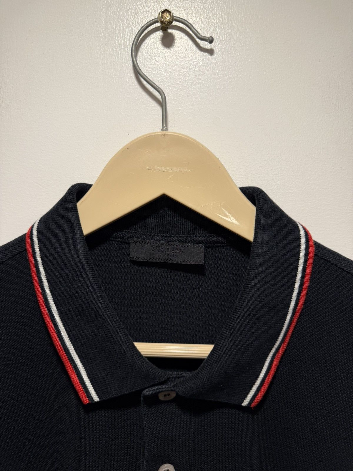 Prada Prada Pique S/S Logo Polo Shirt Size US XL / EU 56 / 4 - 2 Thumbnail