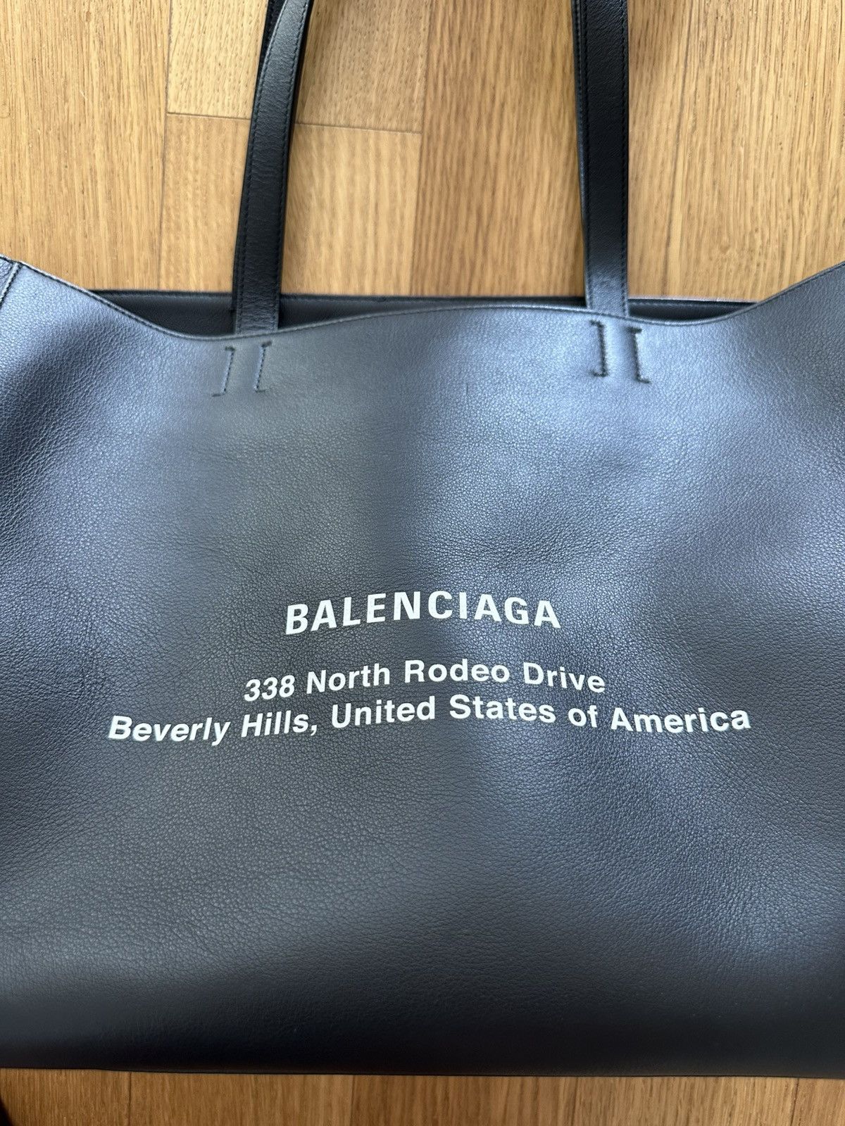 Balenciaga Balenciaga Rodeo Drive Print Tote Bag In Black Leather Size ONE SIZE - 4 Thumbnail