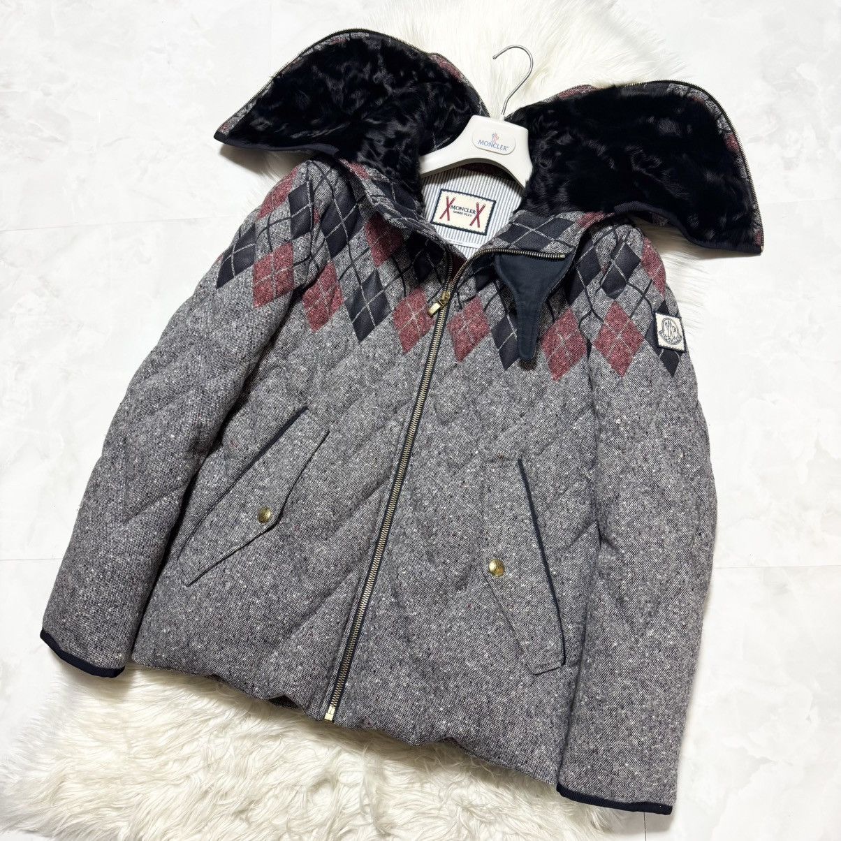 Moncler Gamme Bleu Moncler Gamme Bleu Lamb Fur Hooded Down Jacket Size US M / EU 48-50 / 2 - 6 Thumbnail