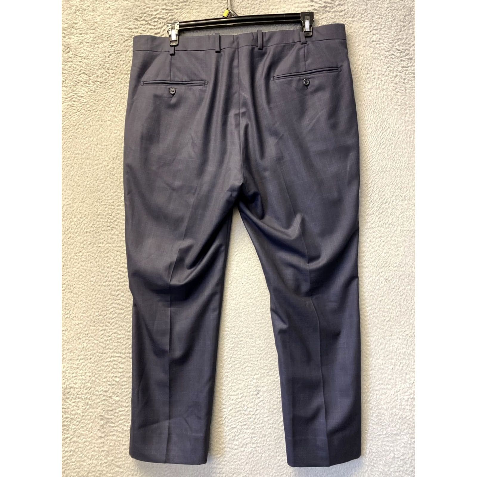 Vintage VINTAGE Royal Classic Men's Dress Pants Navy Pinplaid 40x30 Wool Flat Front 30 Inseam Pants Mens Size US 40 / EU 56 - 6 Thumbnail