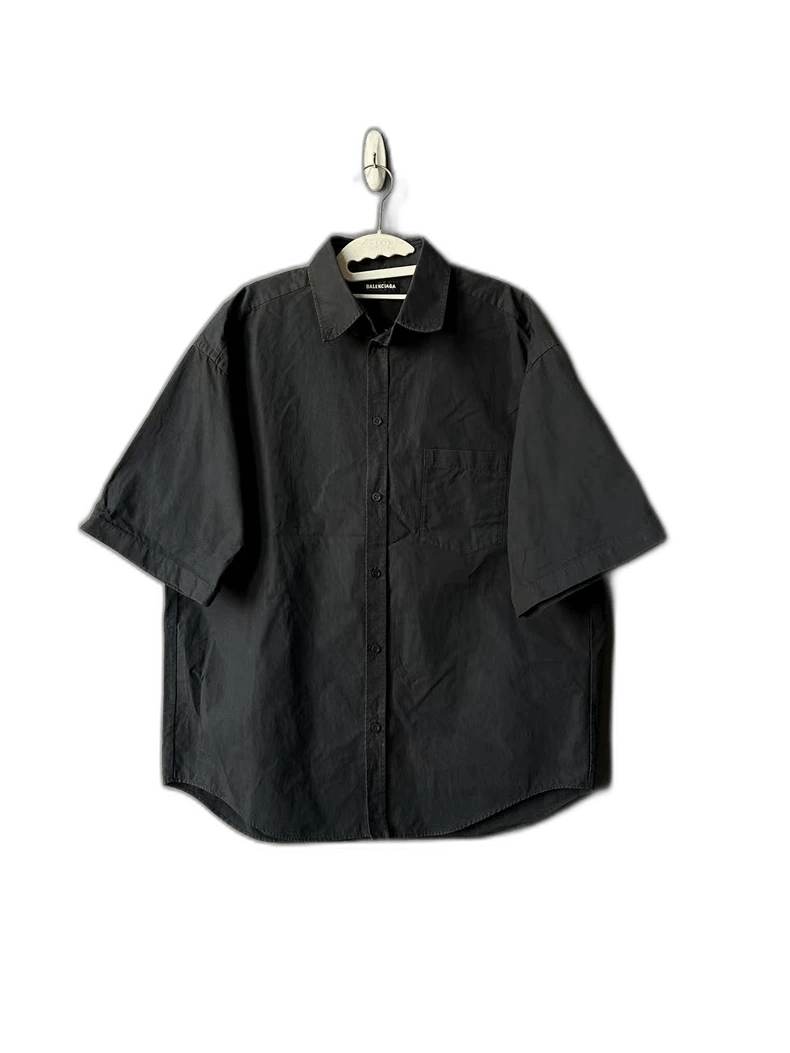 Balenciaga Balenciaga Short Sleeve Shirt in Black Size US M / EU 48-50 / 2 - 1 Thumbnail