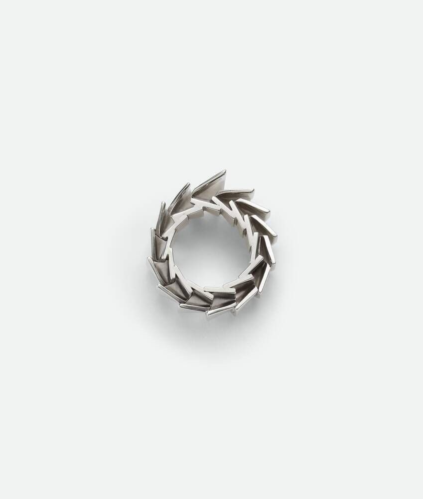Bottega Veneta o1n1vont1124 Size: 17 / Pleat Ring in Silver Size ONE SIZE - 5 Thumbnail