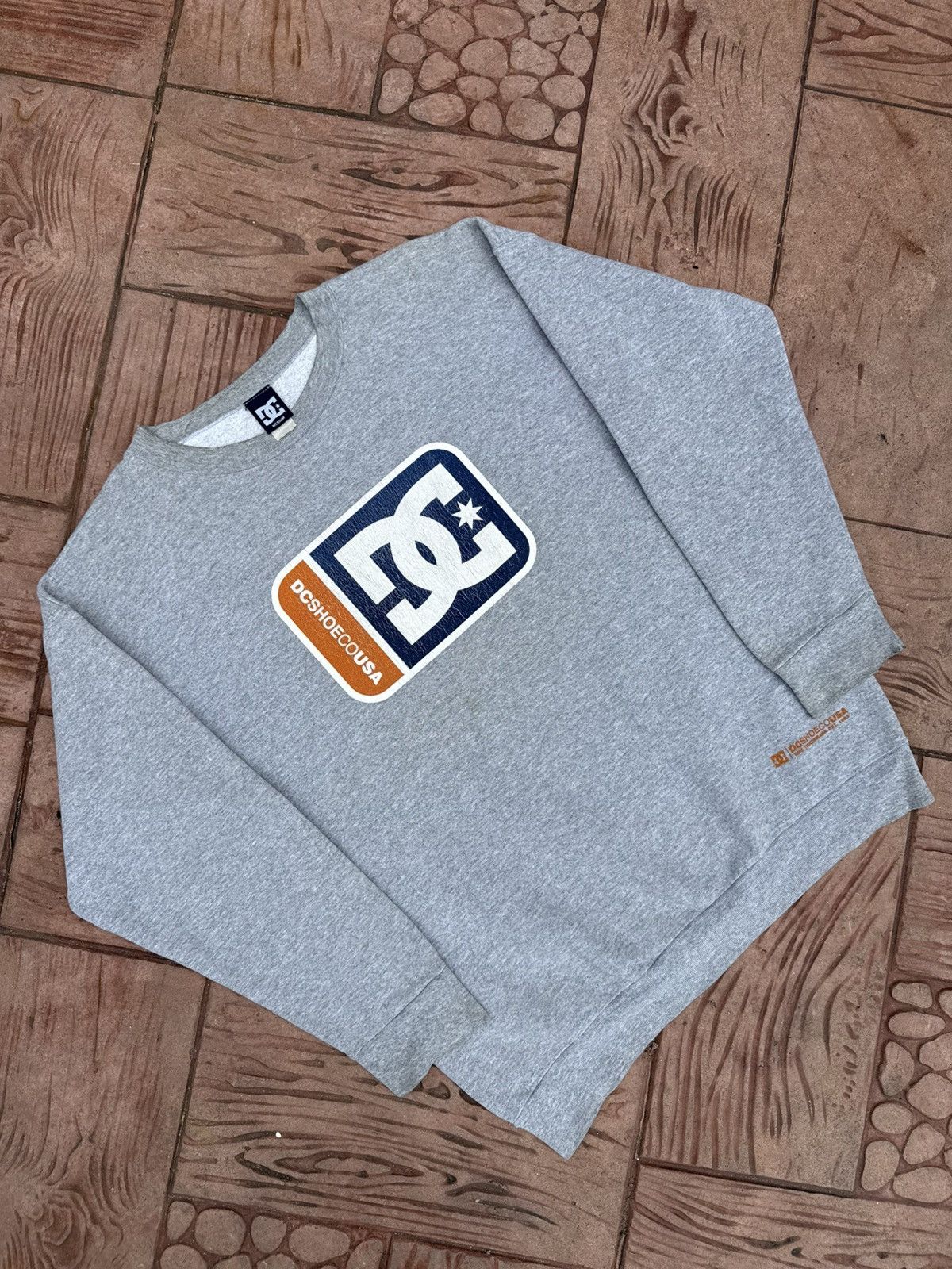 Thrasher Vintage Y2K DCSHOECO USA Box Logo Heather Gray Sweatshirt Size US L / EU 52-54 / 3 - 3 Thumbnail