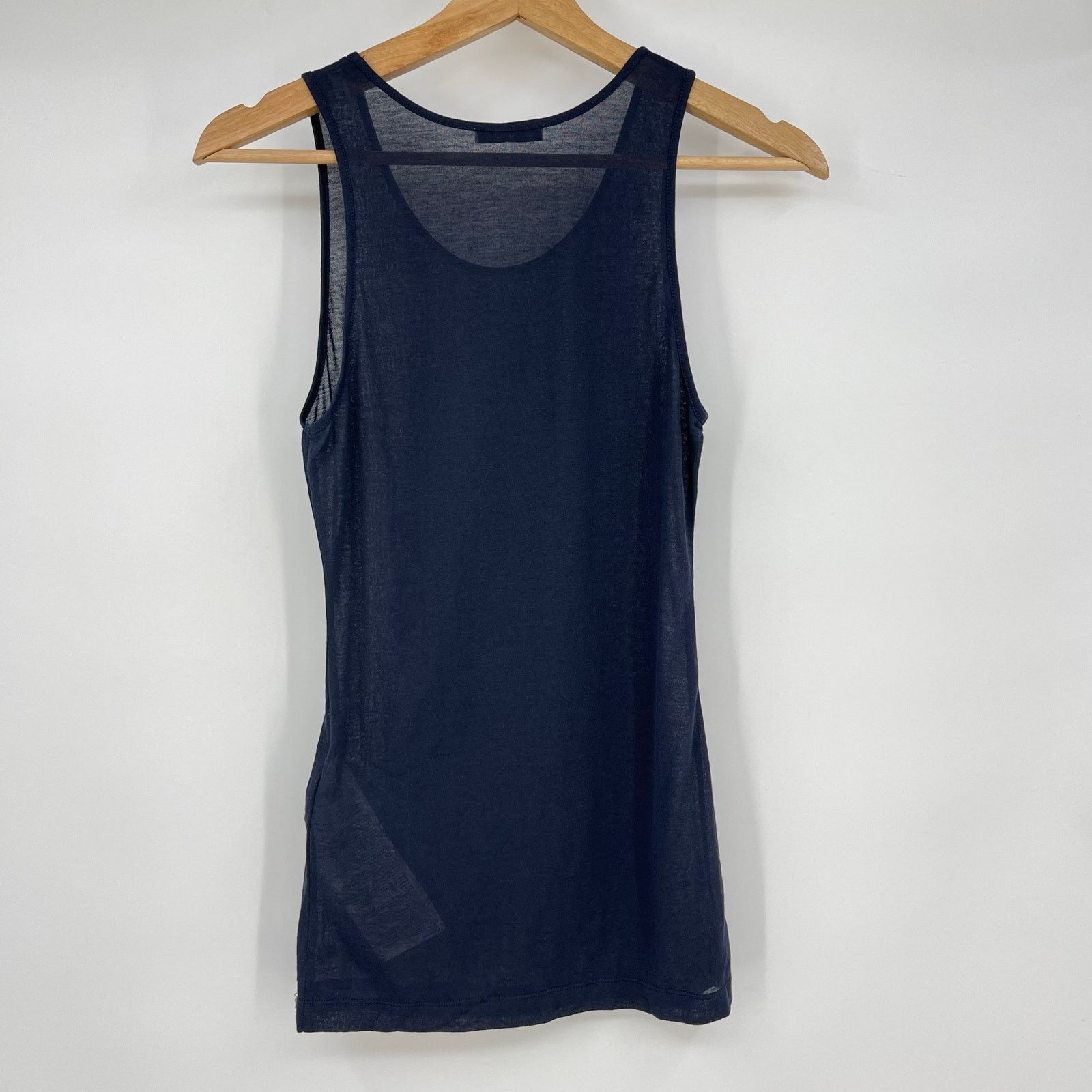 AMI AMI Paris | Low Cut Fluid Tank Top in Navy Blue M Size M / US 6-8 / IT 42-44 - 3 Thumbnail