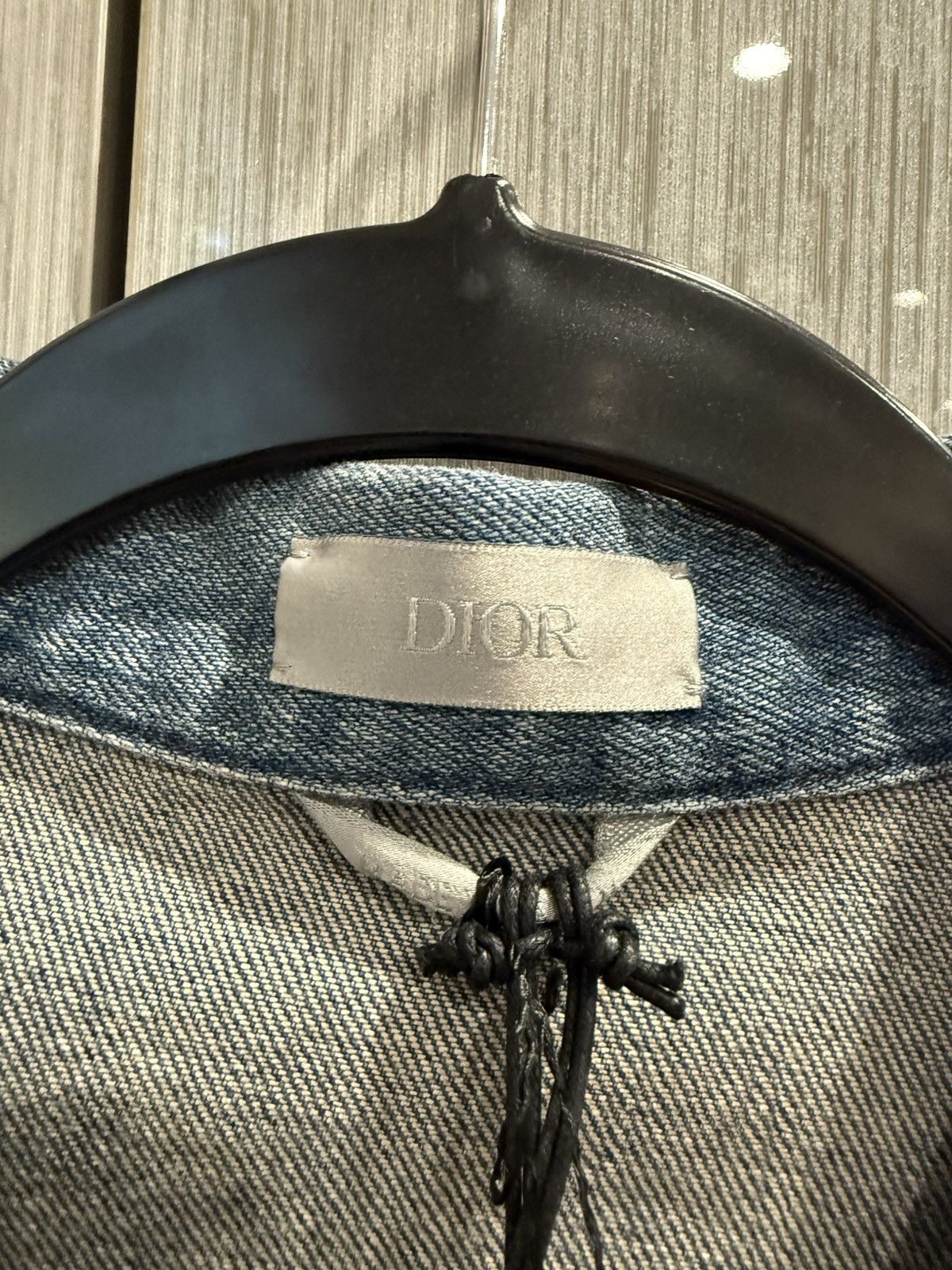 Dior × Stussy Dior Stussy Denim Logo Bee Jacket Size US L / EU 52-54 / 3 - 6 Thumbnail