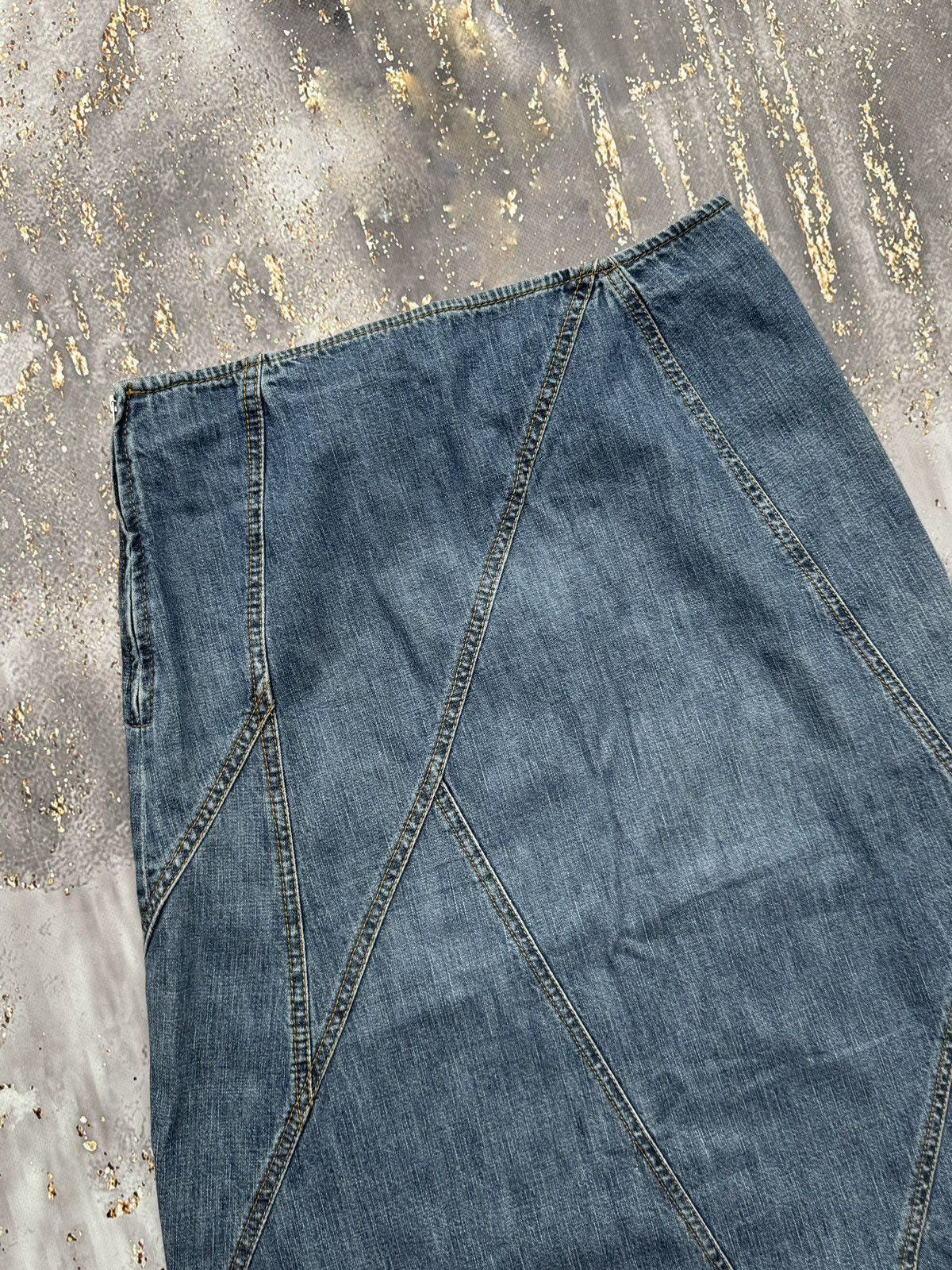 Vintage Vintage Patched Denim Maxi Skirt Size 26" / US 2 / IT 38 - 7 Thumbnail
