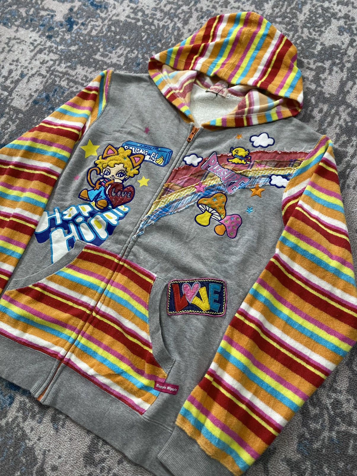 20471120 JAPANES HAPPIE HIPPIE ZIP HOODIE Size US L / EU 52-54 / 3 - 3 Thumbnail