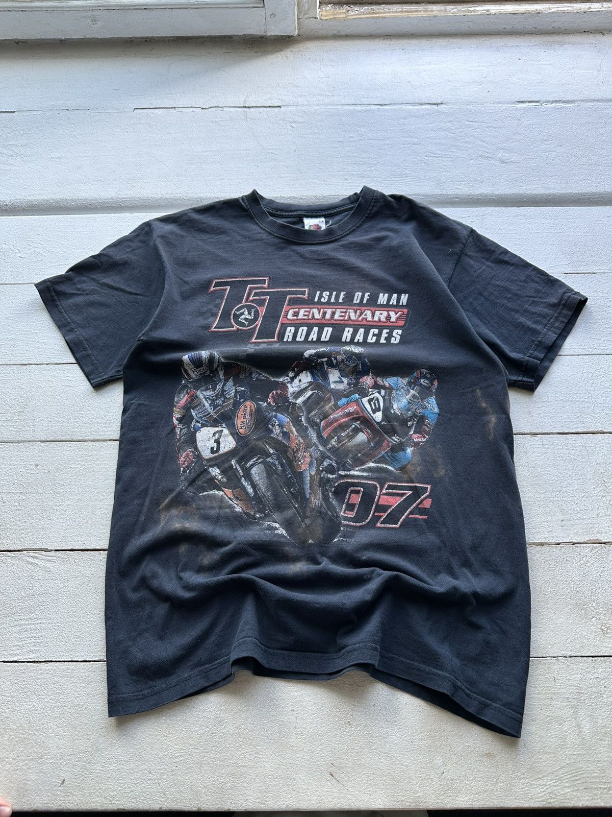 Vintage 🚨Racing T-shirt Isle of Man Vintage Big Logo 2 Side Size US M / EU 48-50 / 2 - 1 Thumbnail