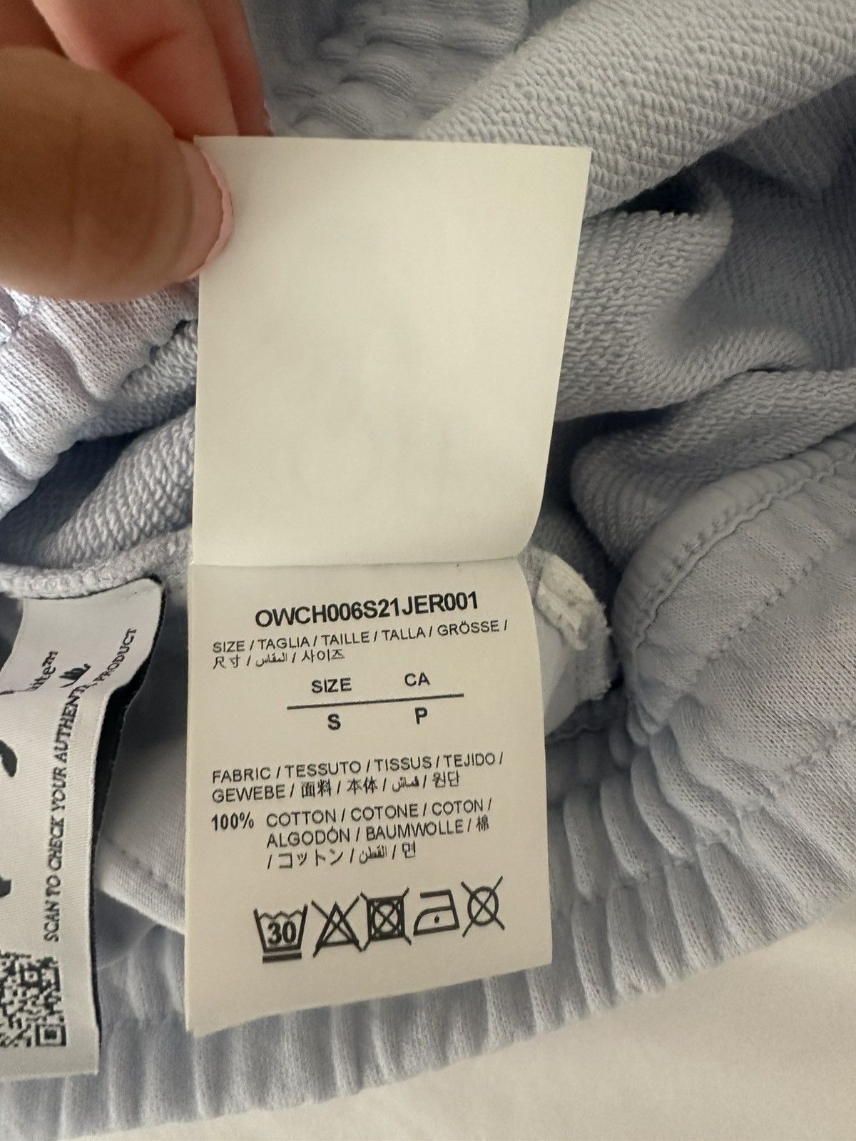 Off-White Off-White Mens L Signature Pony Fleece Jogger Sweatpants Size US 27 - 10 Thumbnail