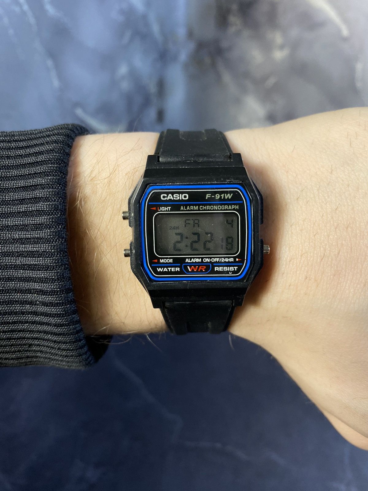 Casio Casio F-91W Classic Digital Black Strap Watch Japanese Brand Size ONE SIZE - 4 Thumbnail