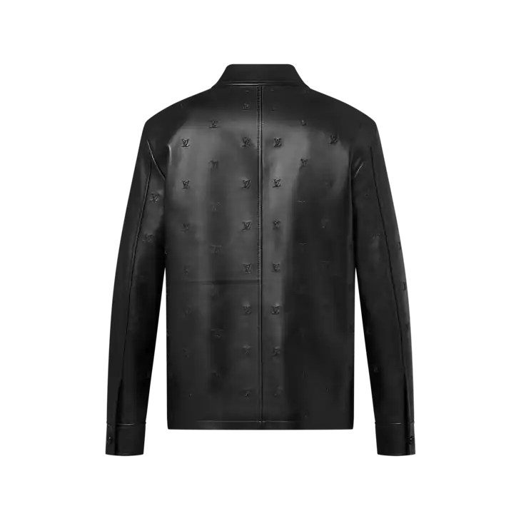 Louis Vuitton LV Blason Embroidered Leather Overshirt Size US L / EU 52-54 / 3 - 3 Thumbnail