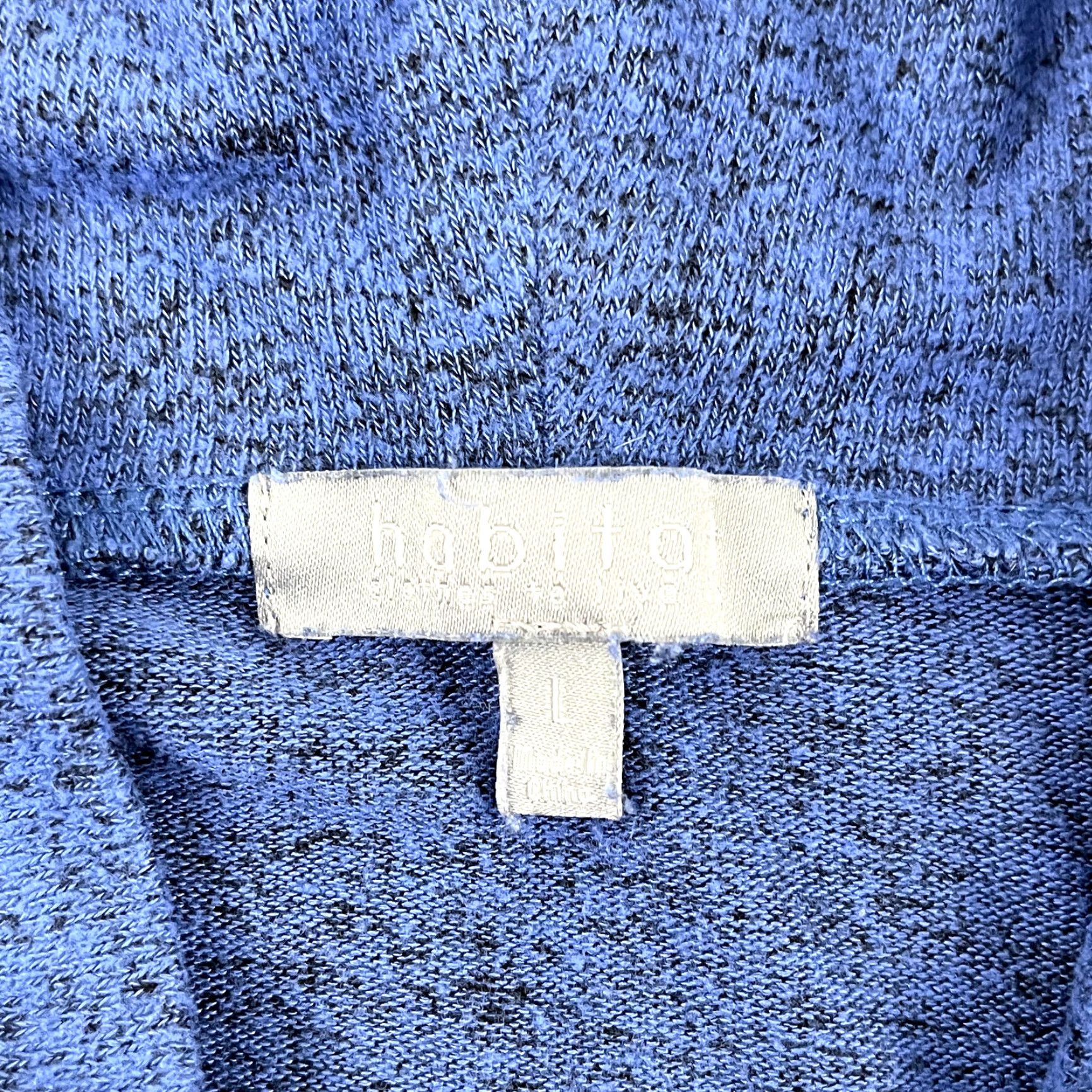Habitat HABITAT Clothes To Live Shirt Women Large Blue Mock Cinched Sleeves Sweatshirt Size L / US 10 / IT 46 - 6 Thumbnail