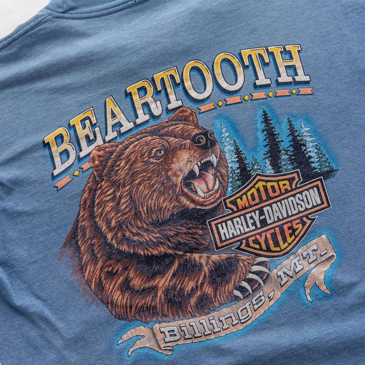 Harley Davidson × Vintage Vintage 90s Harley Davidson Beartooth Graphic Tee Size US XL / EU 56 / 4 - 3 Thumbnail