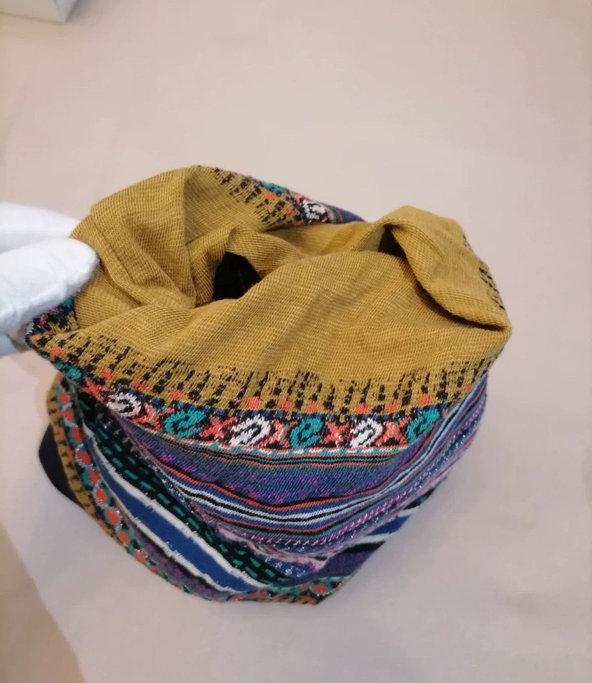 Kapital Kapital National Wind Knitted Cotton Chimney Cap Size ONE SIZE - 4 Thumbnail