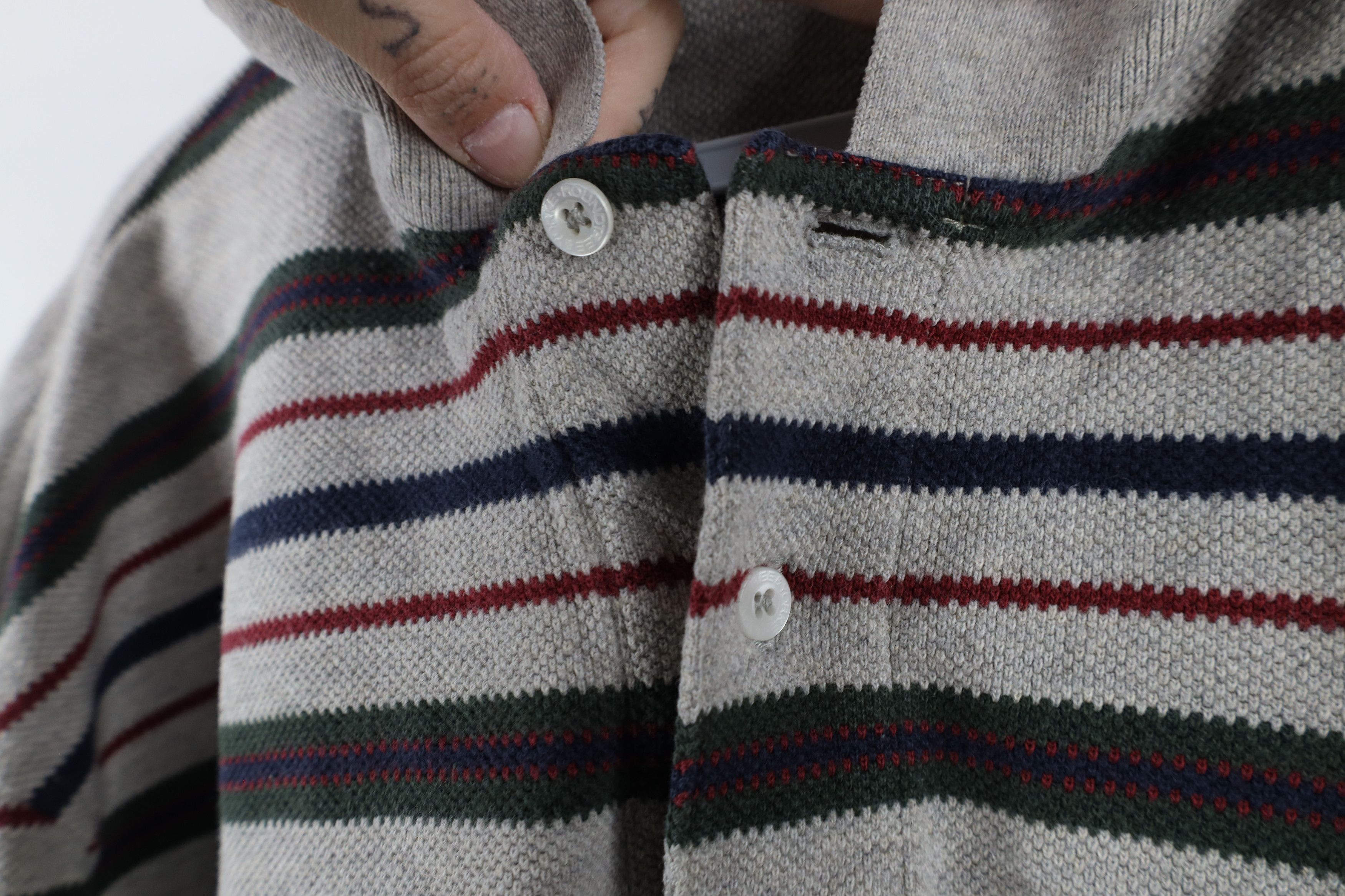 Vintage Vintage 90s Streetwear Thermal Knit Long Sleeve Rugby Polo Size US M / EU 48-50 / 2 - 6 Thumbnail