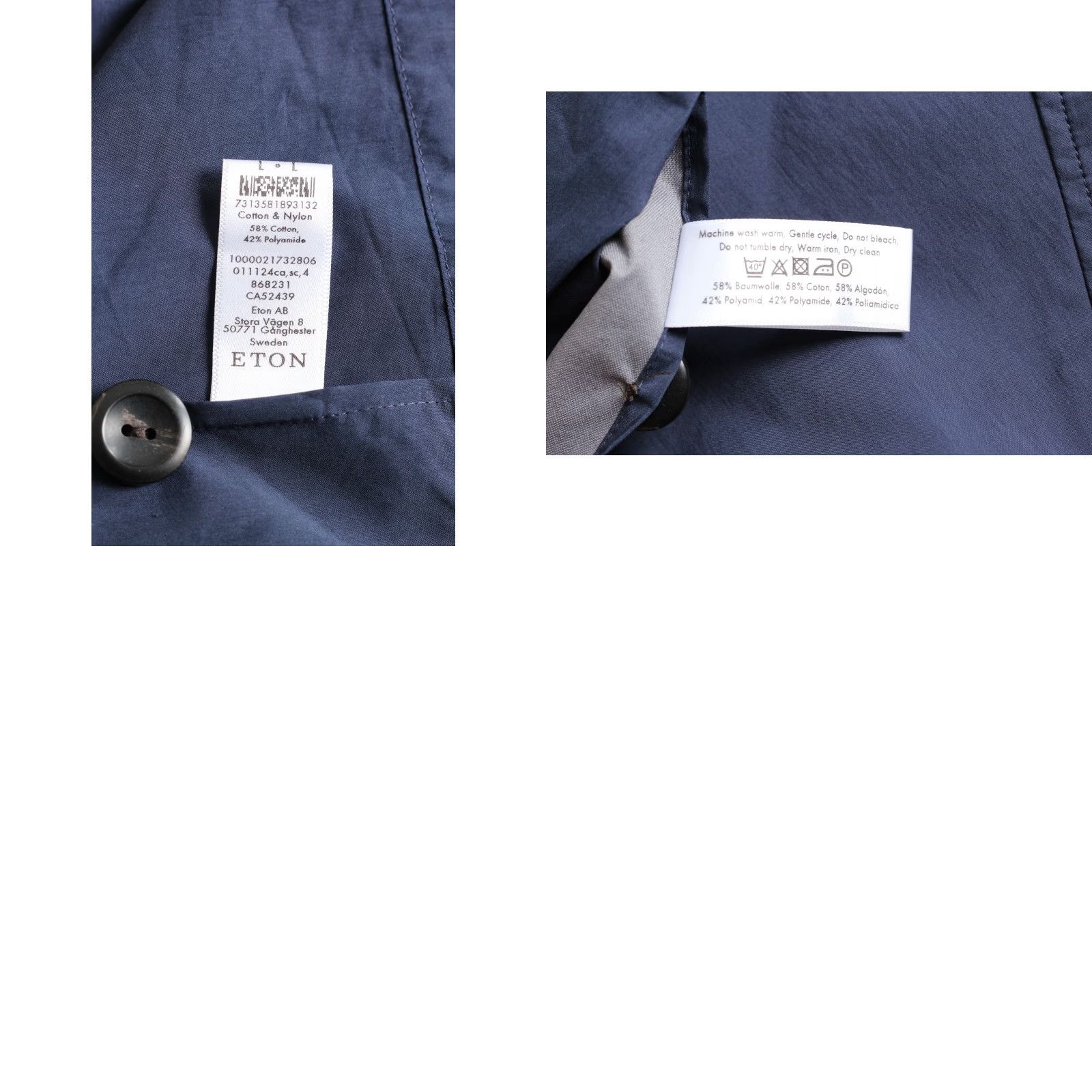 Eton ETON Super Lightweight Field Shirt Jacket Men L Blue MJ5943 Size US L / EU 52-54 / 3 - 8 Thumbnail