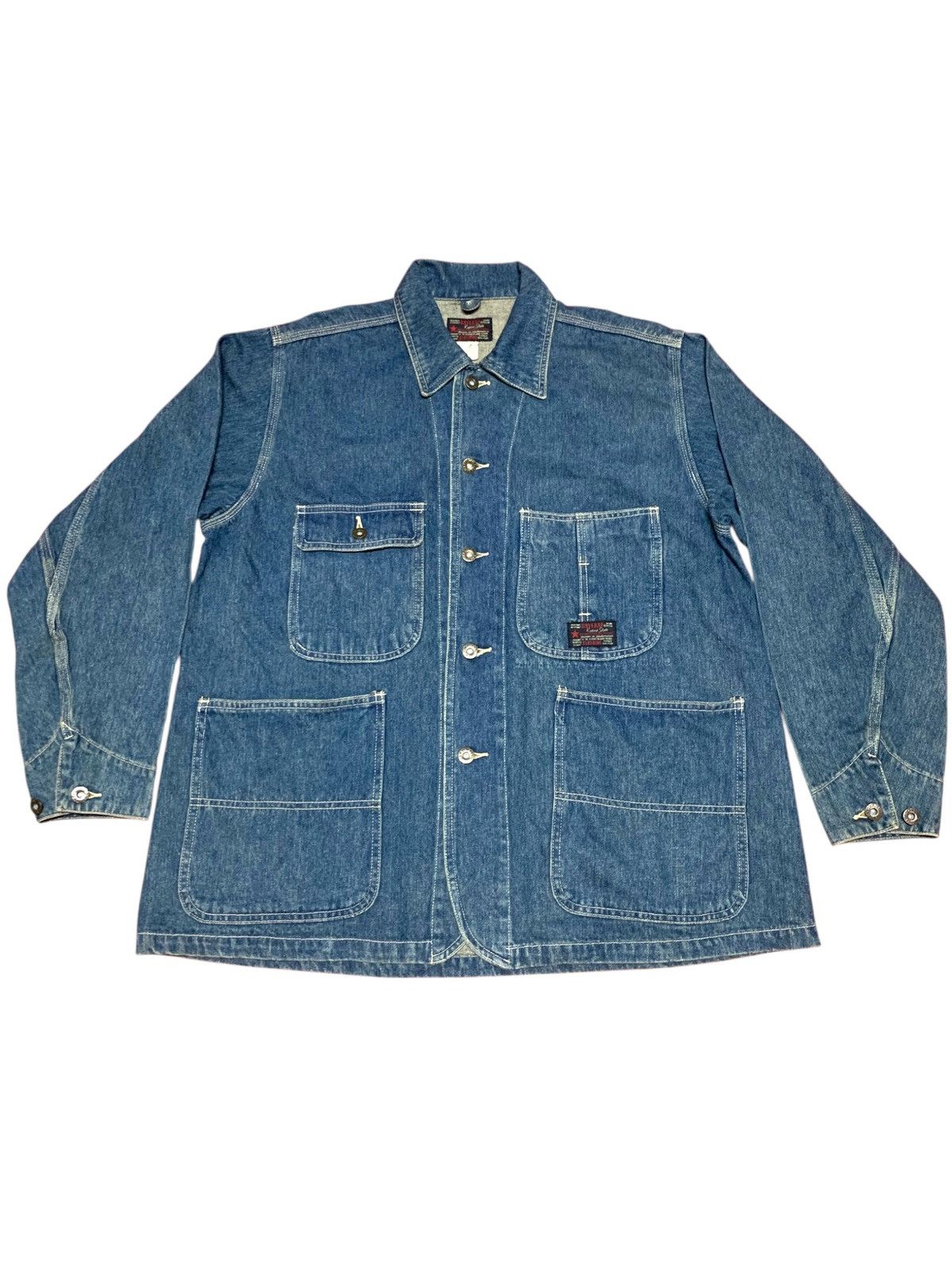 If Six Was Nine Vintage Bayleaf Denim Worker Button Jacket Size US M / EU 48-50 / 2 - 1 Thumbnail