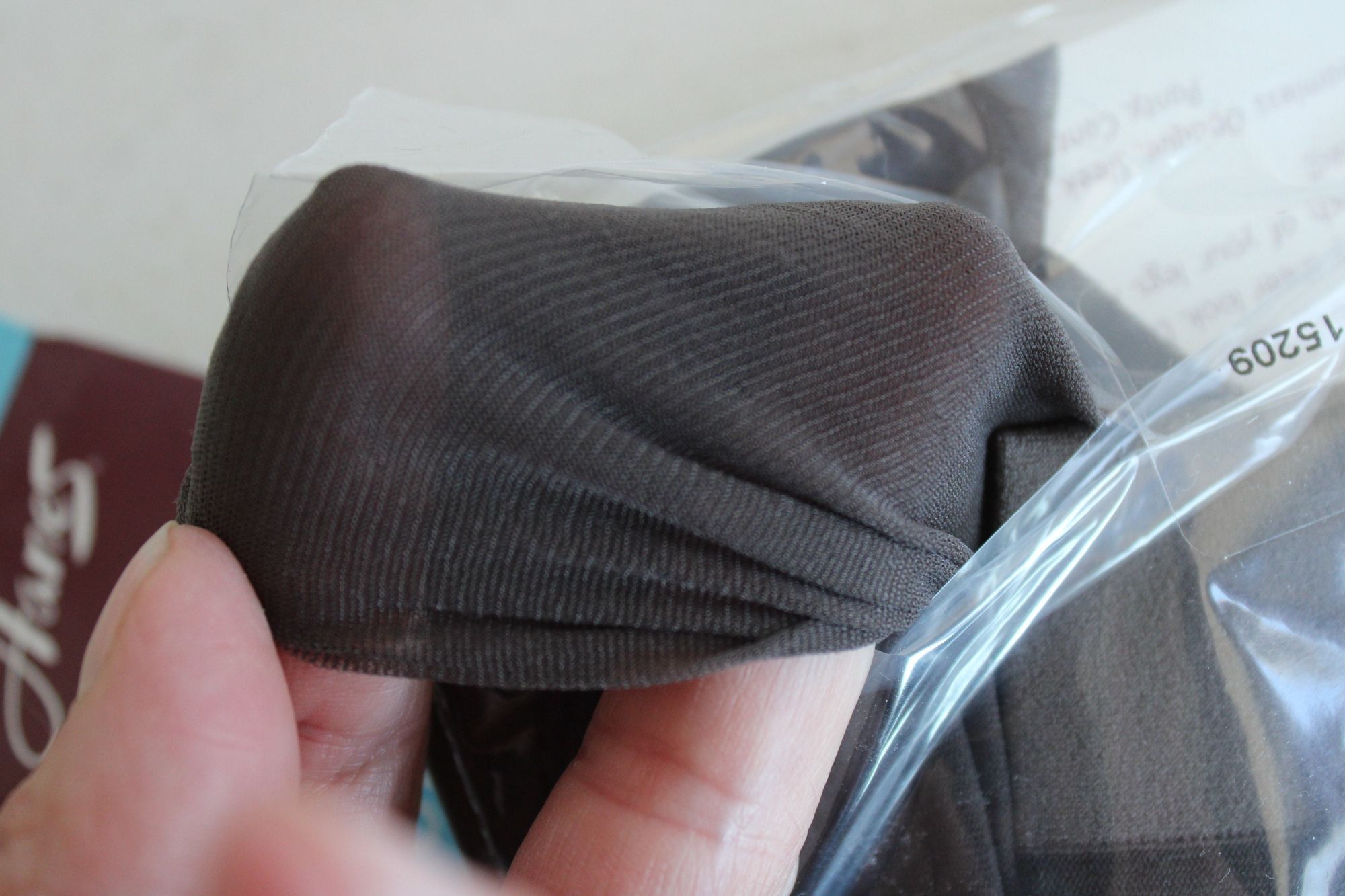 Hanes Vintage 1990s 2000s Pantyhose, New NOS, Hanes Barely Black, Size ONE SIZE - 10 Thumbnail