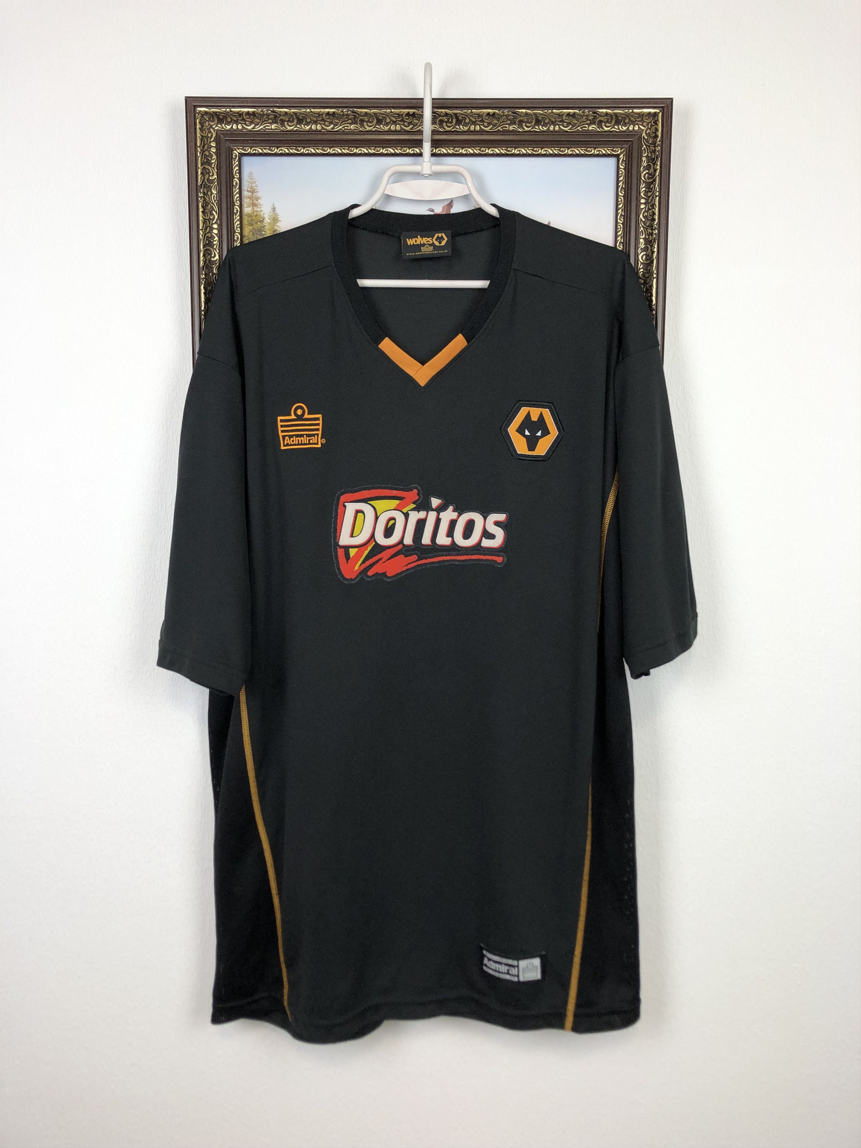 Vintage Wolverhampton Wanderers football shirt Wolves Soccer Tee Size US XL / EU 56 / 4 - 1 Thumbnail