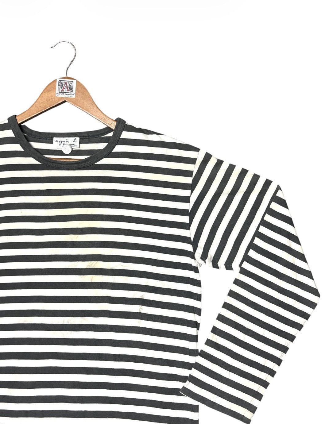 agnes b. VINTAGE AGNES B. STRIPE LONGSLEEVE TEE💥 Size US M / EU 48-50 / 2 - 5 Thumbnail