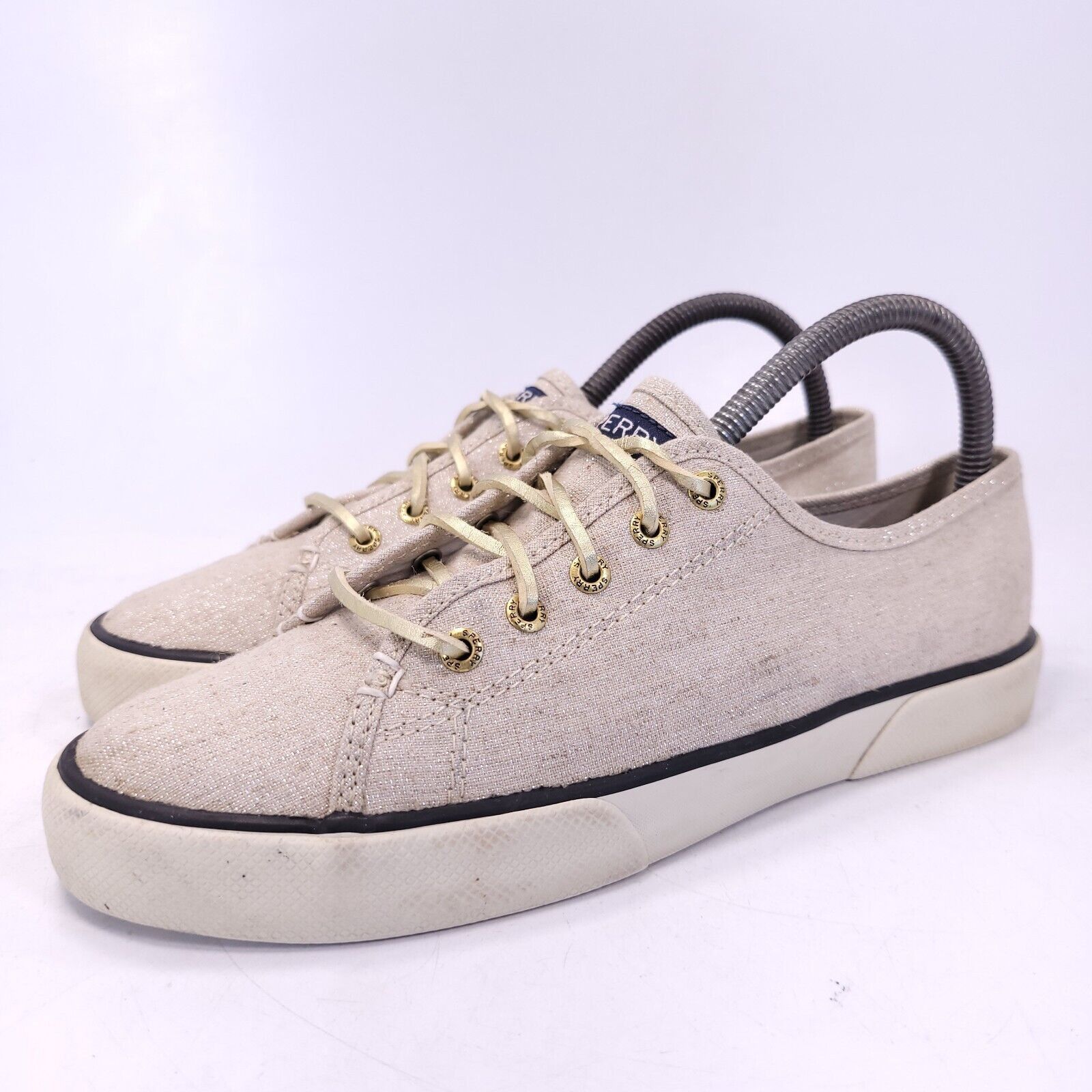 Sperry Sperry Top-Sider Gold Shoe Womens Size 8 STS97578 White Size US 8 / IT 38 - 1 Thumbnail