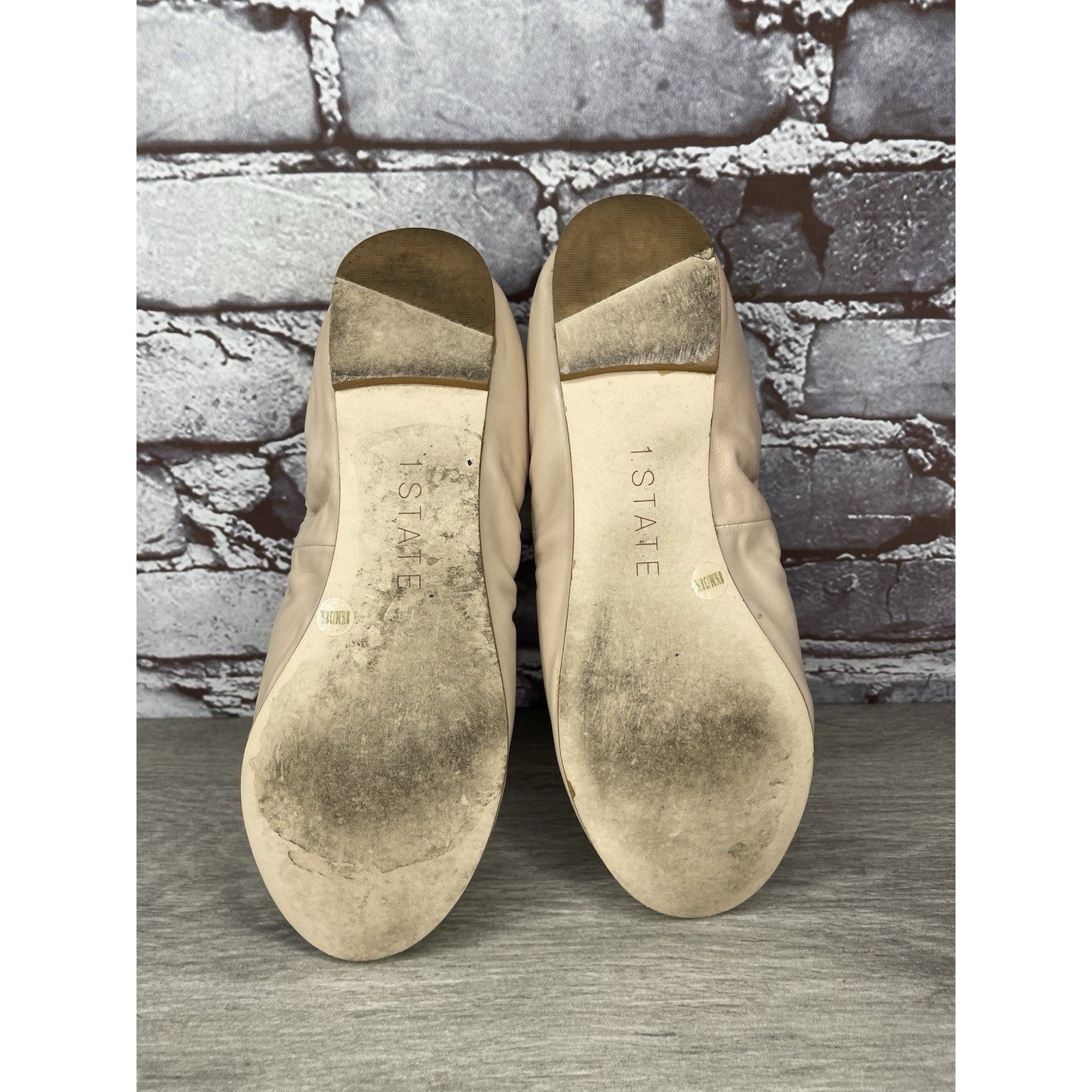 Other 1. State Skylar Ivory Leather Round Ballet Flats Shoes Women Size US 8.5 / IT 38.5 - 9 Thumbnail