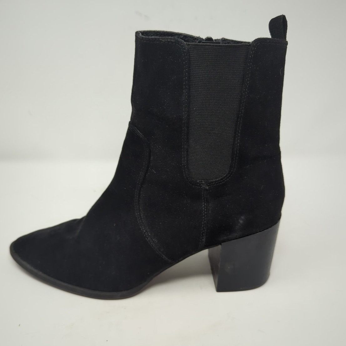 Express Express Faux Suede Black Heeled Chelsea Boots Womens Size 8 Size US 8 / IT 38 - 2 Thumbnail